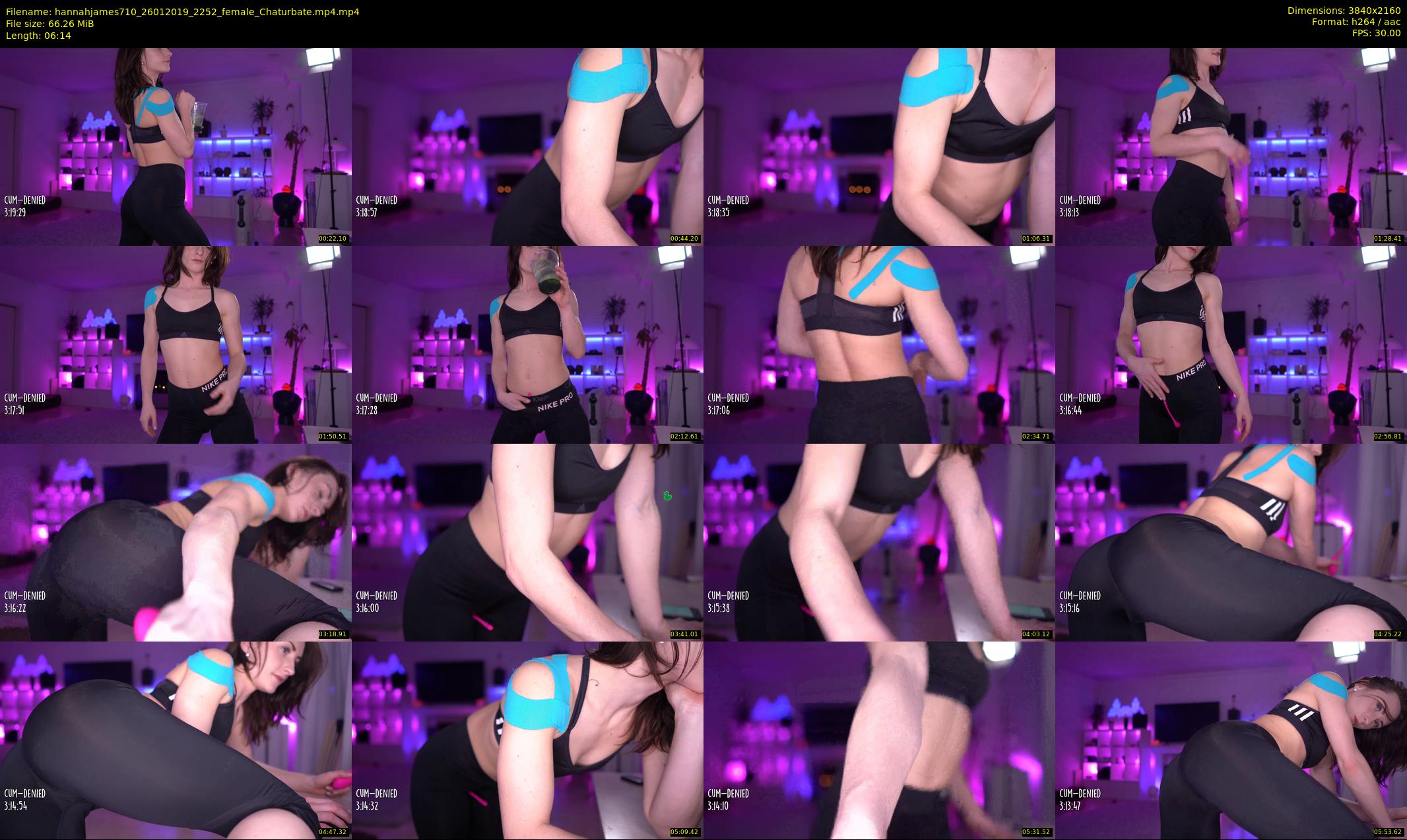 hannahjames710 — 7 minute Chaturbate female cam show recording, 4K, Jan 26, 2019