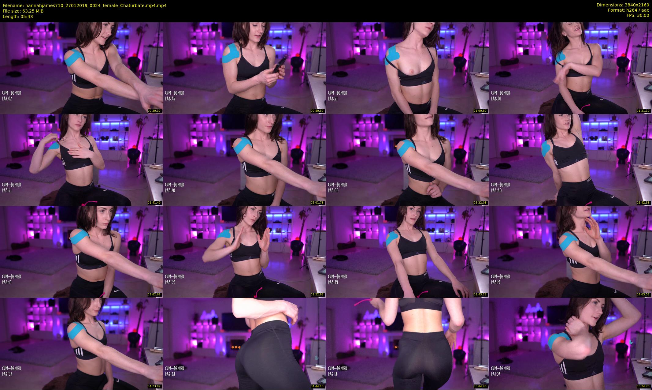 hannahjames710 — 6 minute Chaturbate female cam show recording, 4K, Jan 27, 2019