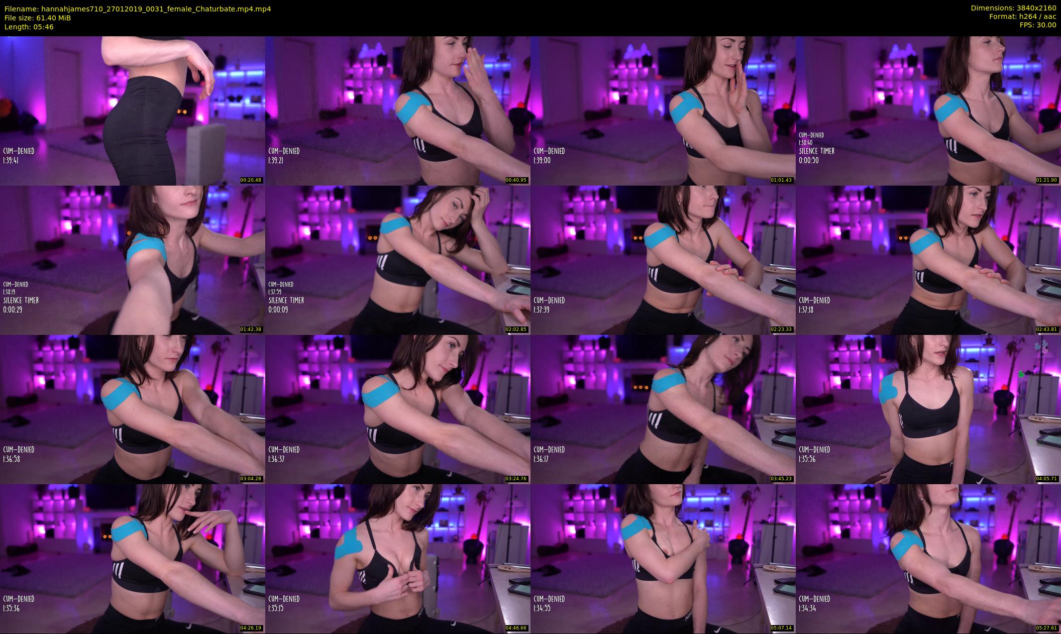 hannahjames710 — 6 minute Chaturbate female cam show recording, 4K, Jan 27, 2019