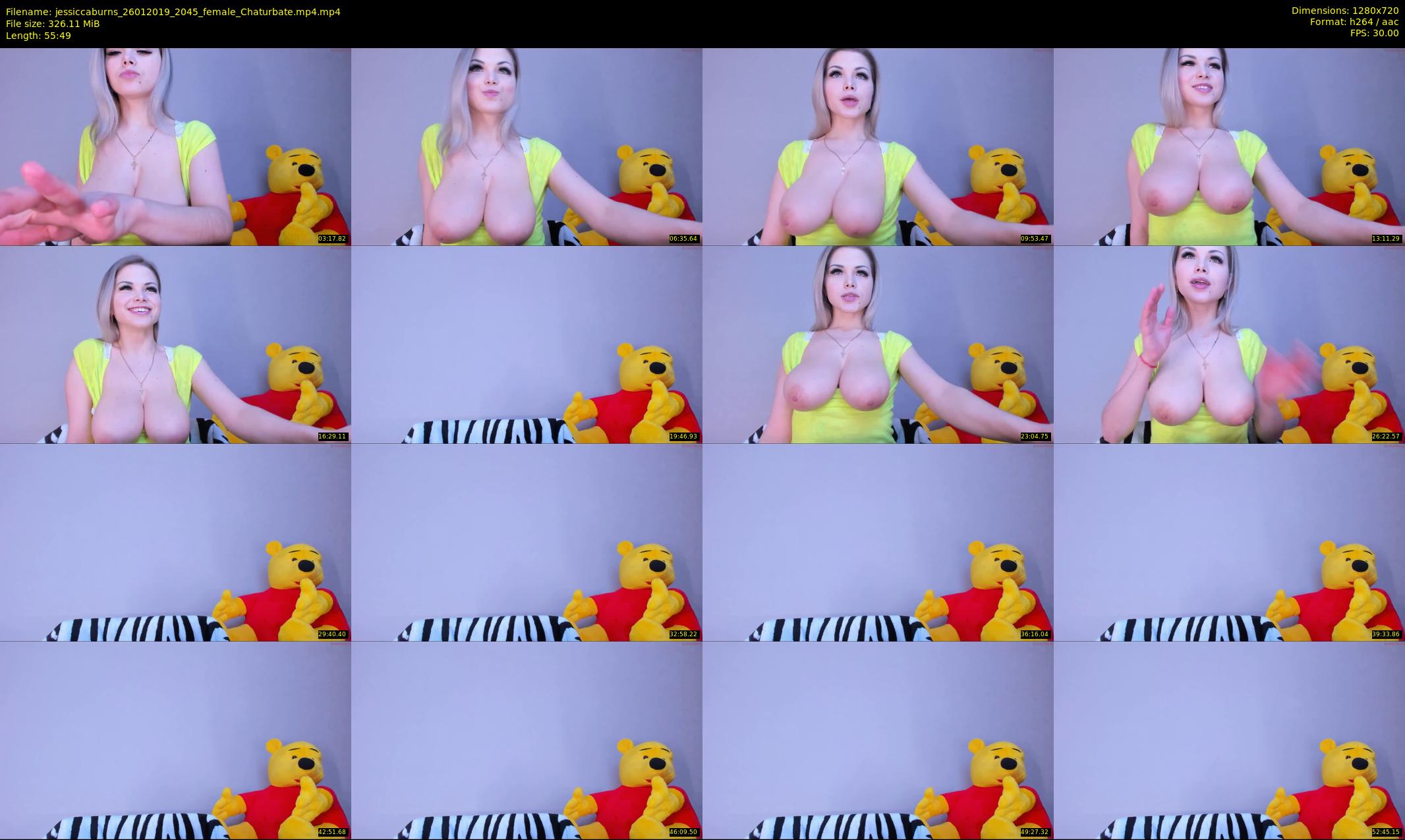jessiccaburns — 56 minute Chaturbate female cam show recording, 720p, Jan 26, 2019