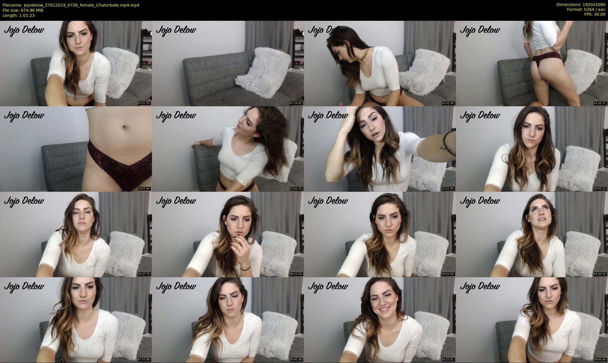 jojodelow — 62 minute Chaturbate female cam show recording, 1080p, Jan 27, 2019