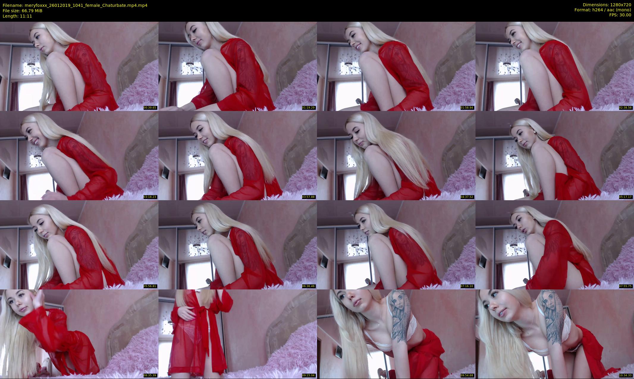 meryfoxxx — 12 minute Chaturbate female cam show recording, 720p, Jan 26, 2019