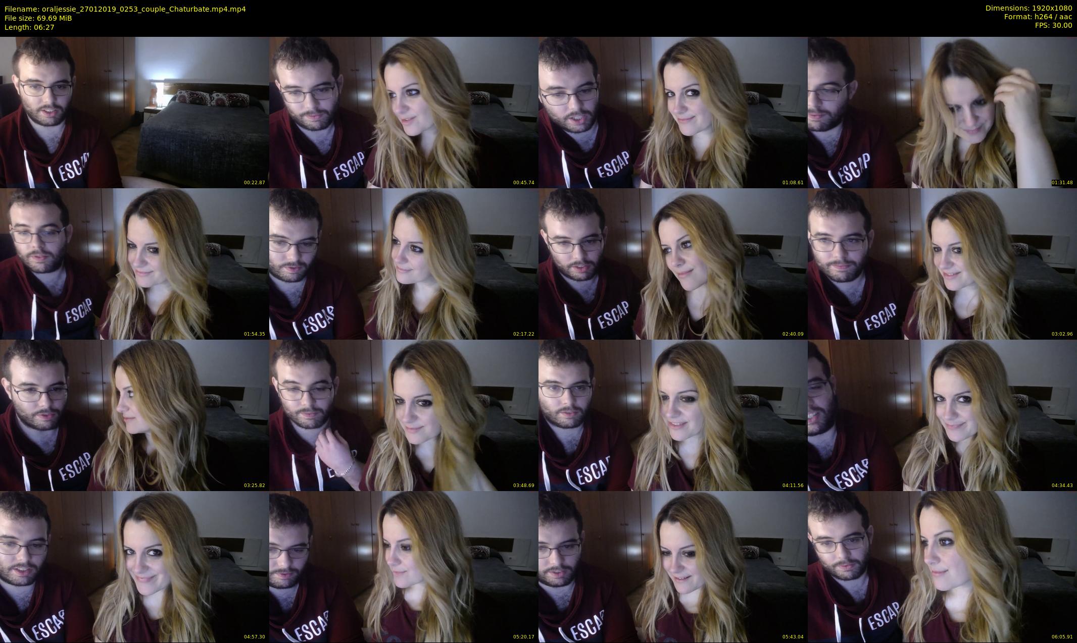 oraljessie — 7 minute Chaturbate couple cam show recording, 1080p, Jan 27, 2019