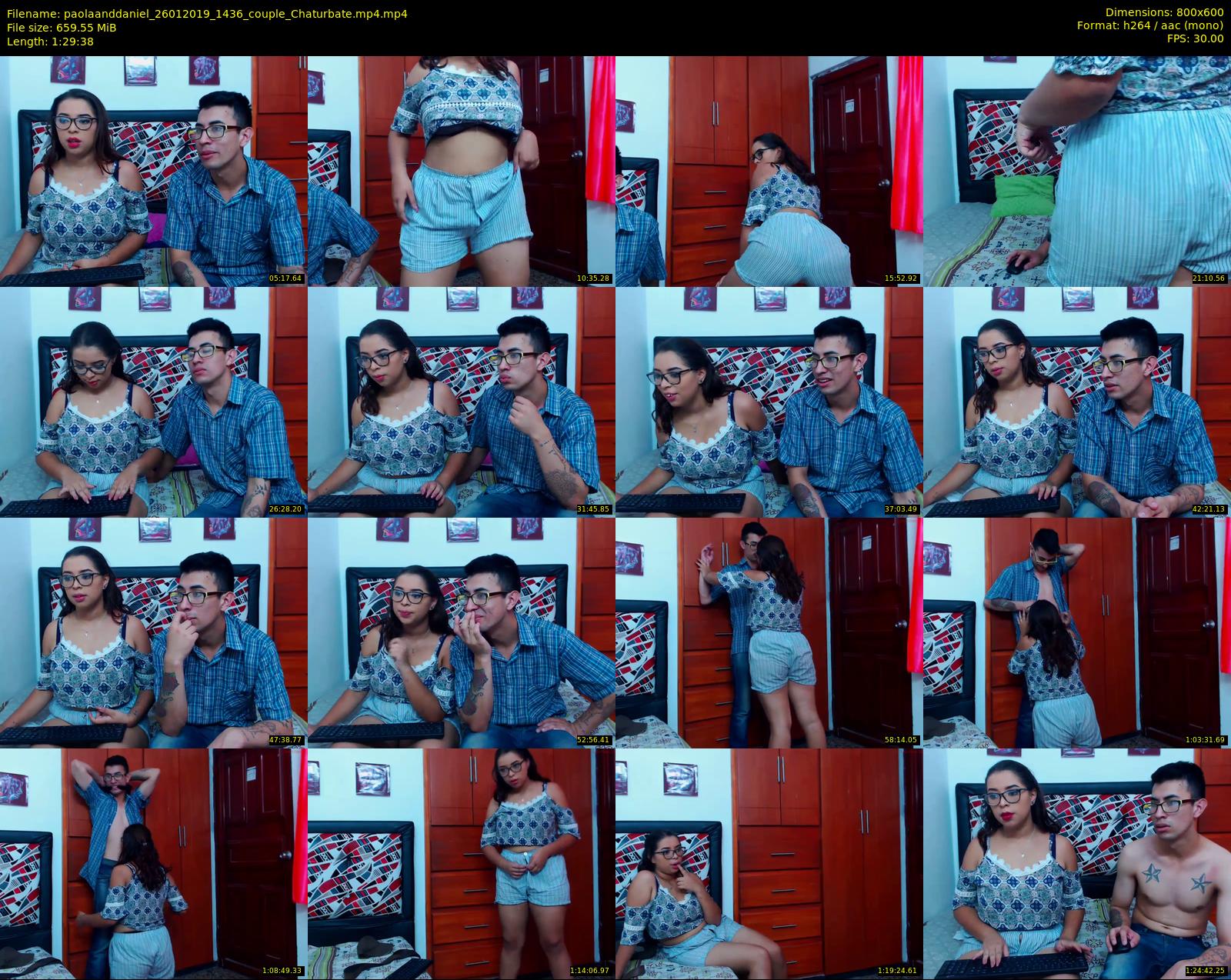 paolaanddaniel — 90 minute Chaturbate couple cam show recording, 480p, Jan 26, 2019