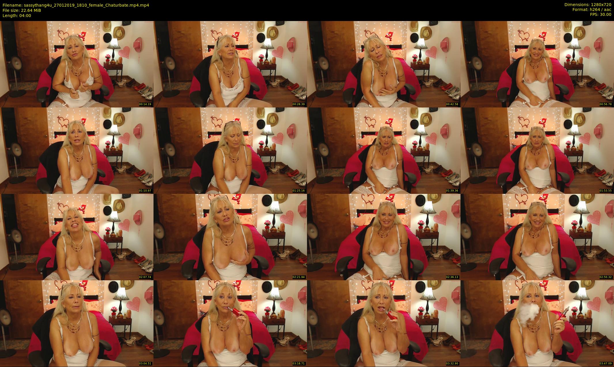 sassythang4u — 4 minute Chaturbate female cam show recording, 720p, Jan 27, 2019