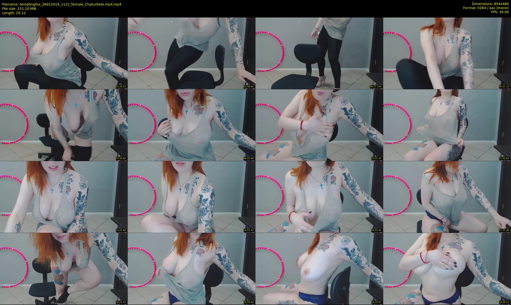 temptingfox — 26 minute Chaturbate female cam show recording, 480p, Jan 26, 2019
