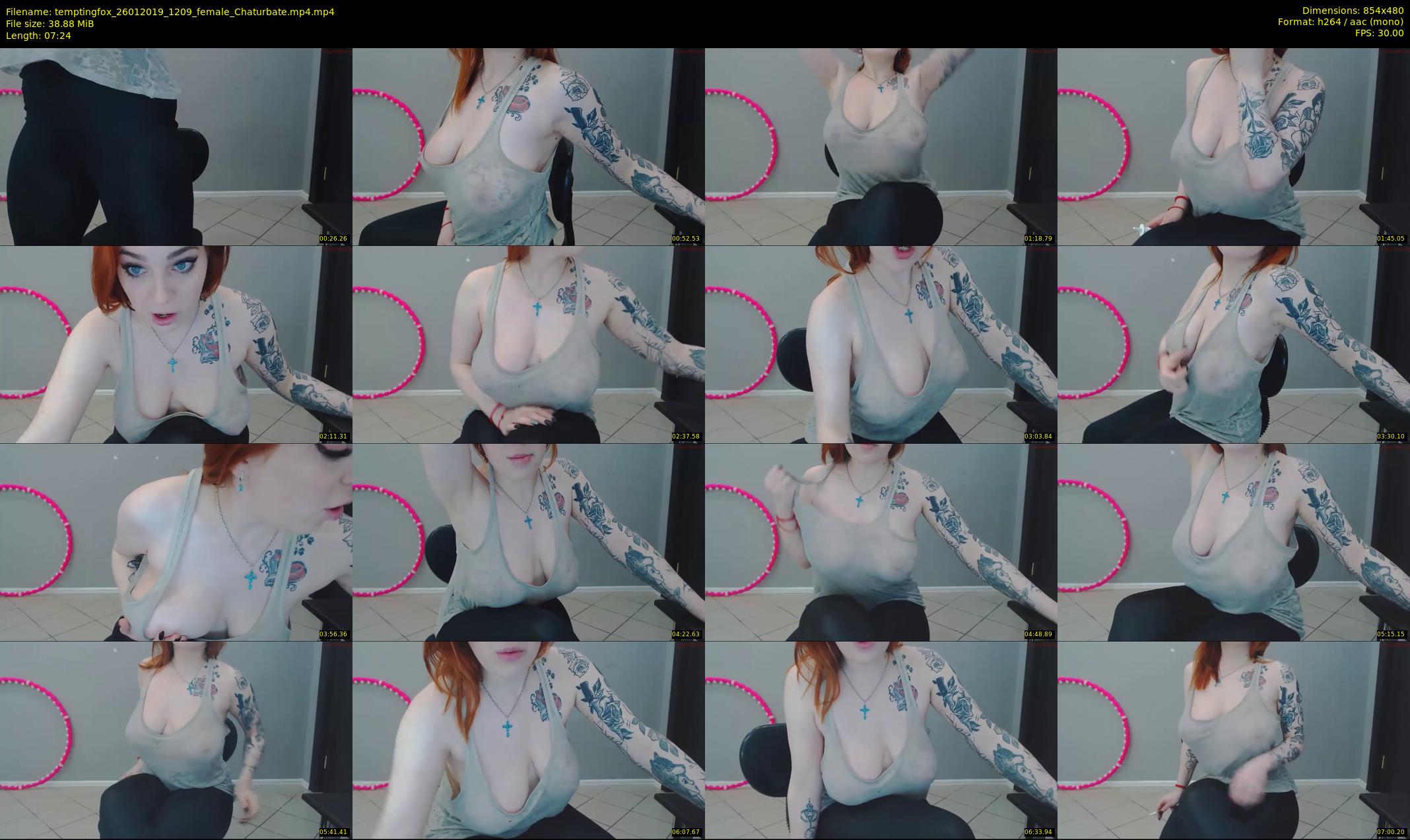temptingfox — 8 minute Chaturbate female cam show recording, 480p, Jan 26, 2019