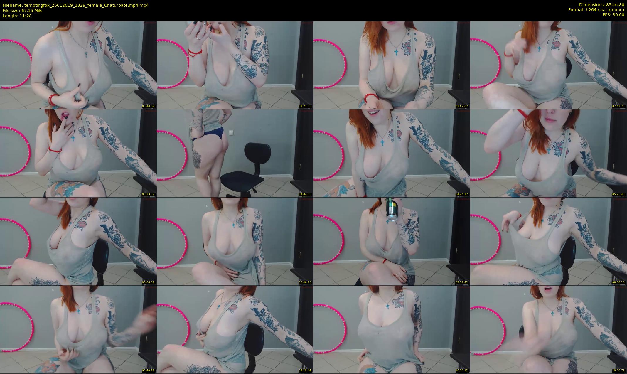 temptingfox — 12 minute Chaturbate female cam show recording, 480p, Jan 26, 2019
