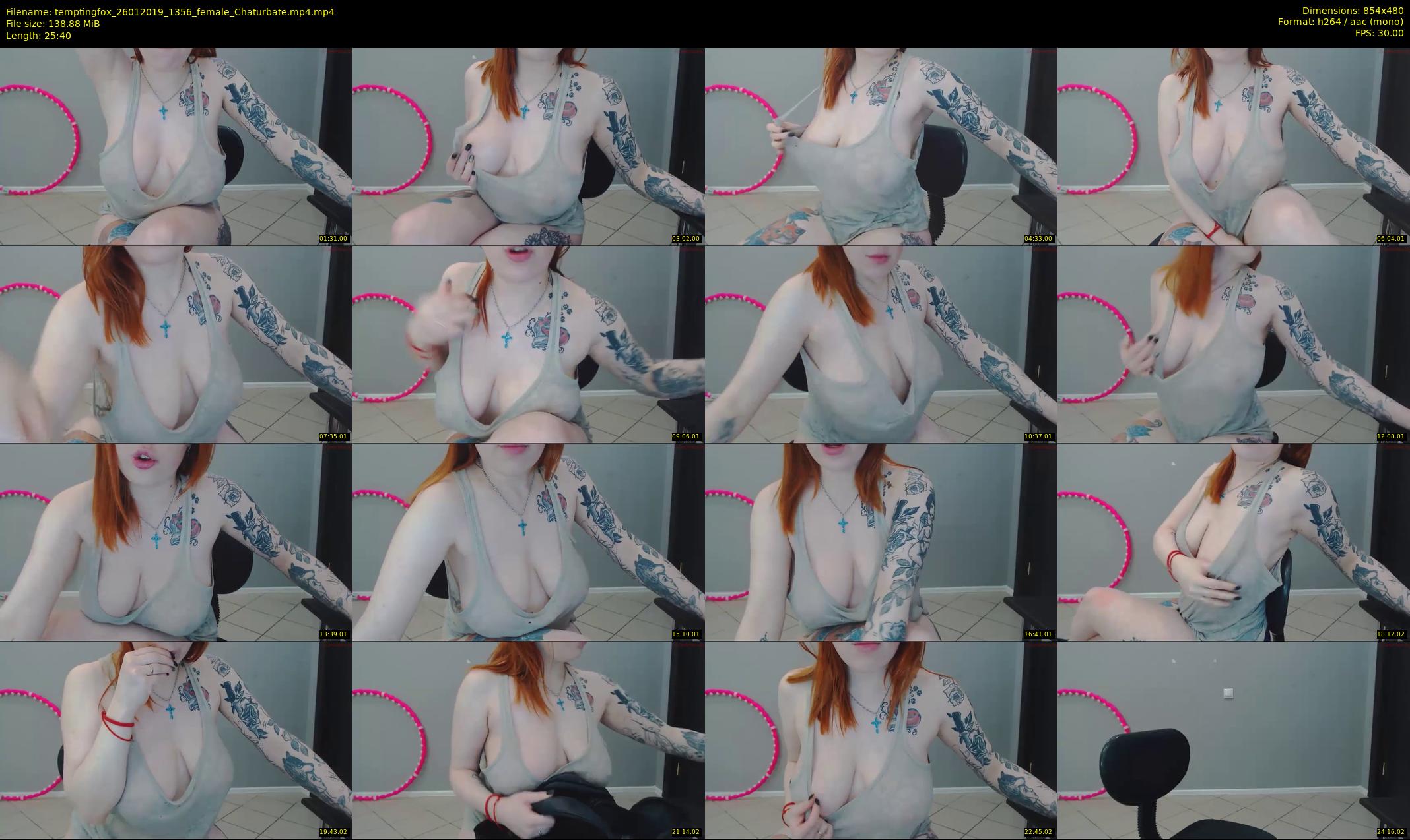 temptingfox — 26 minute Chaturbate female cam show recording, 480p, Jan 26, 2019