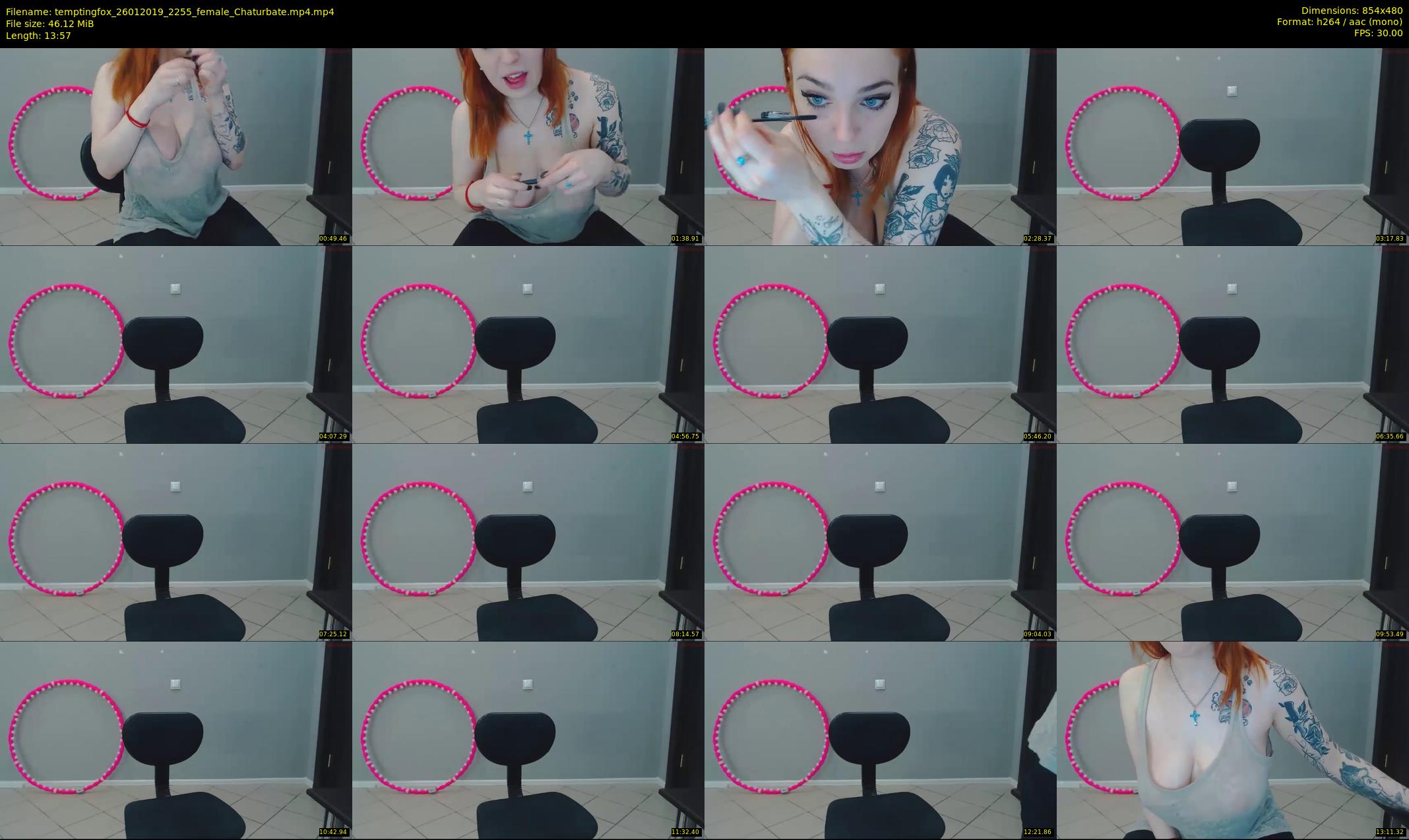 temptingfox — 14 minute Chaturbate female cam show recording, 480p, Jan 26, 2019
