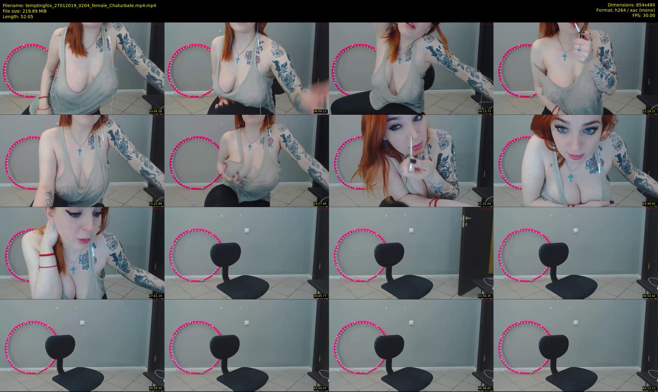 temptingfox — 53 minute Chaturbate female cam show recording, 480p, Jan 27, 2019