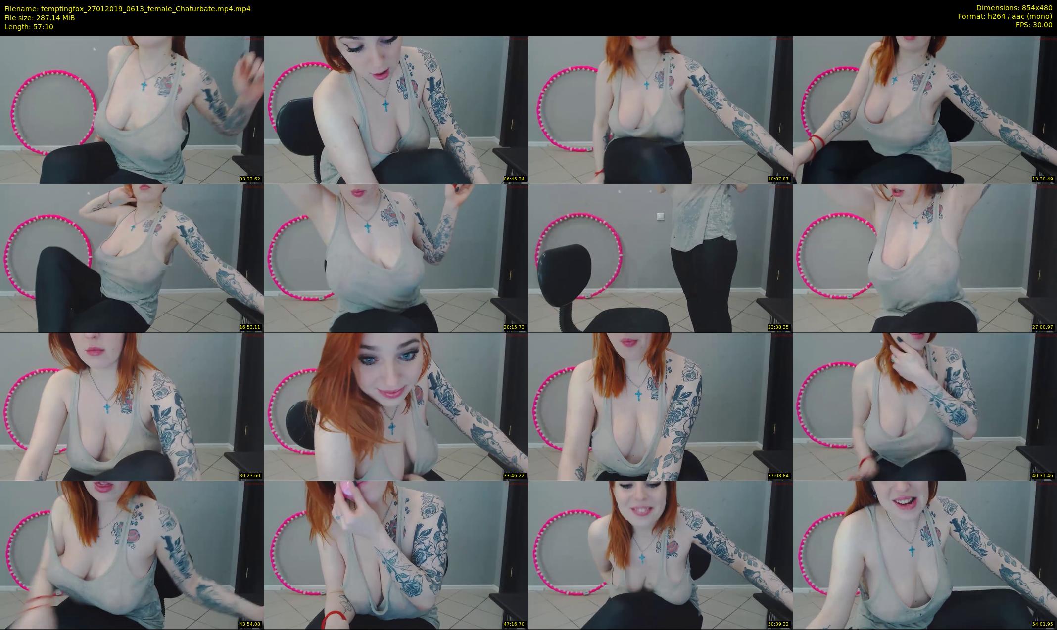 temptingfox — 58 minute Chaturbate female cam show recording, 480p, Jan 27, 2019