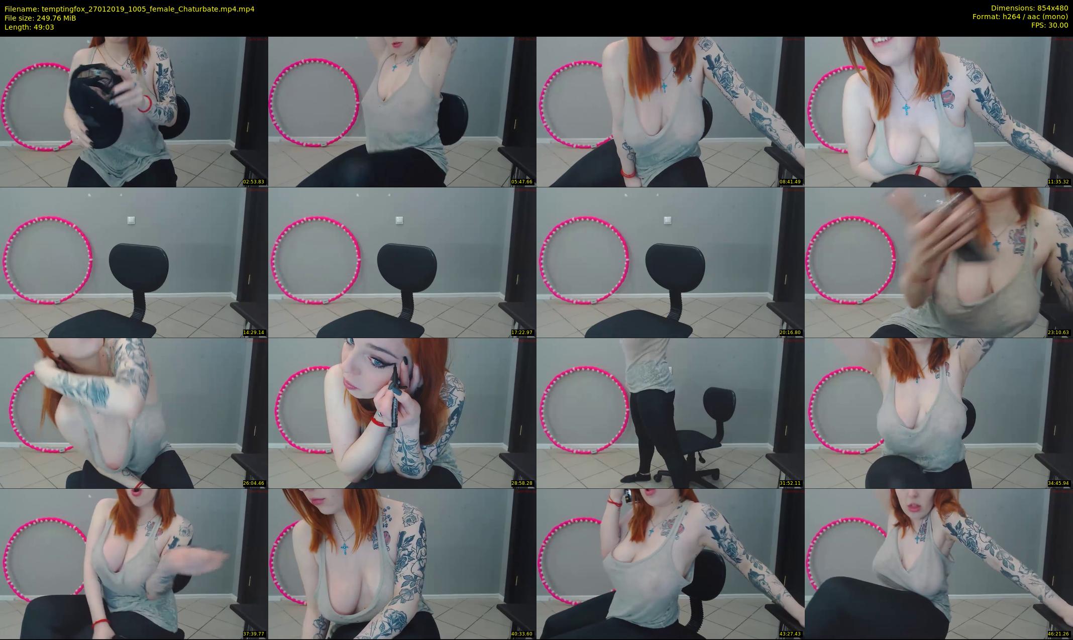 temptingfox — 50 minute Chaturbate female cam show recording, 480p, Jan 27, 2019