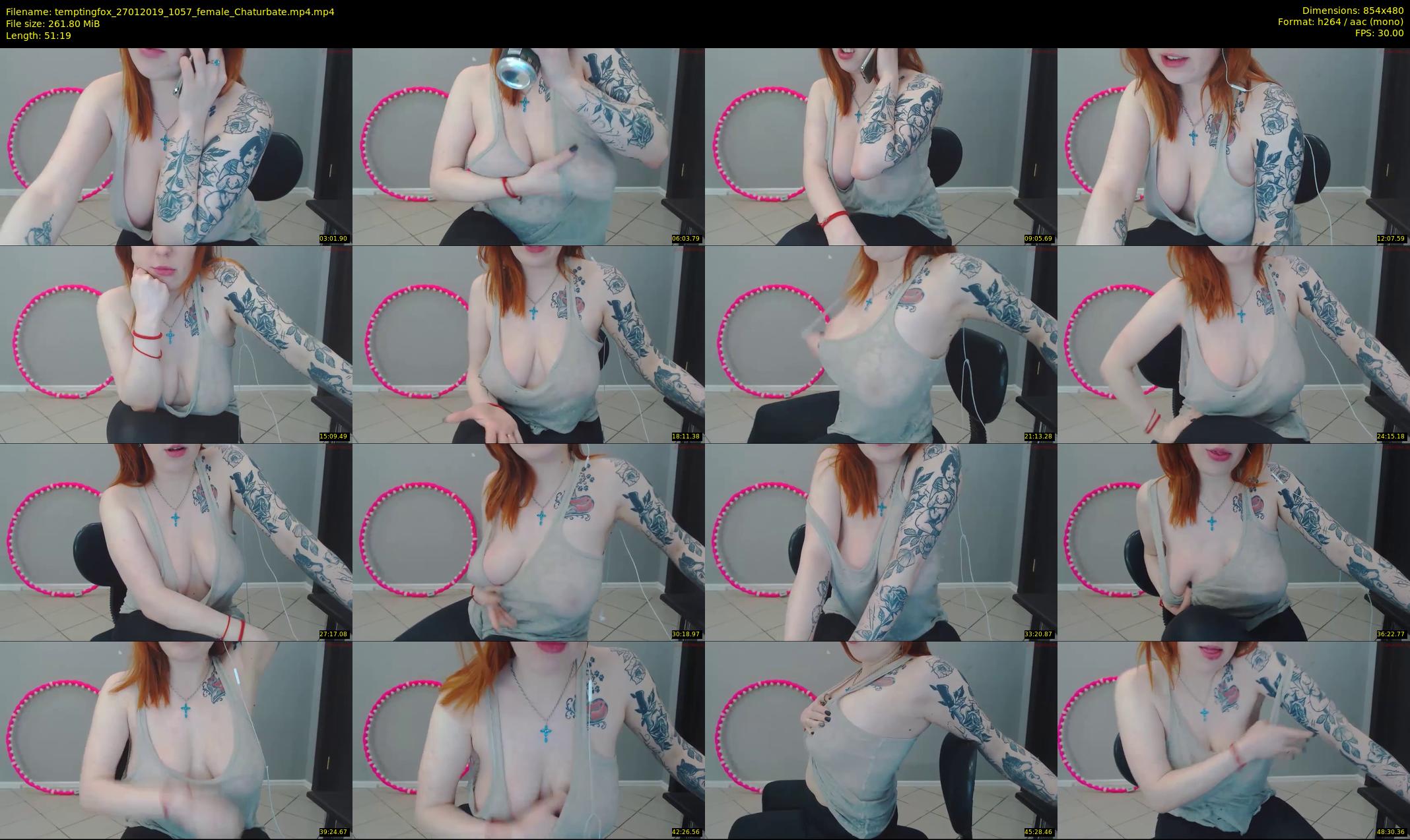 temptingfox — 52 minute Chaturbate female cam show recording, 480p, Jan 27, 2019