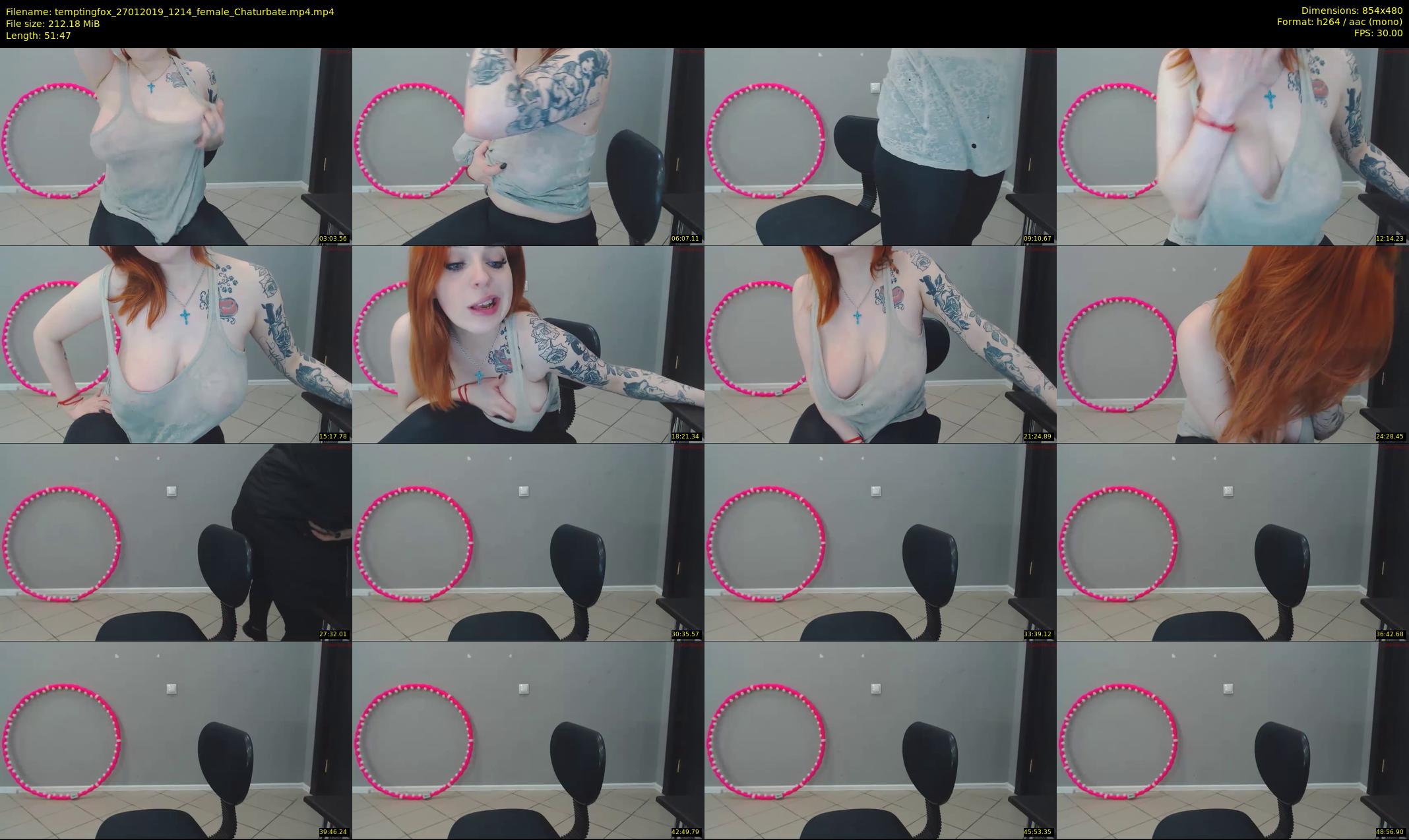 temptingfox — 52 minute Chaturbate female cam show recording, 480p, Jan 27, 2019