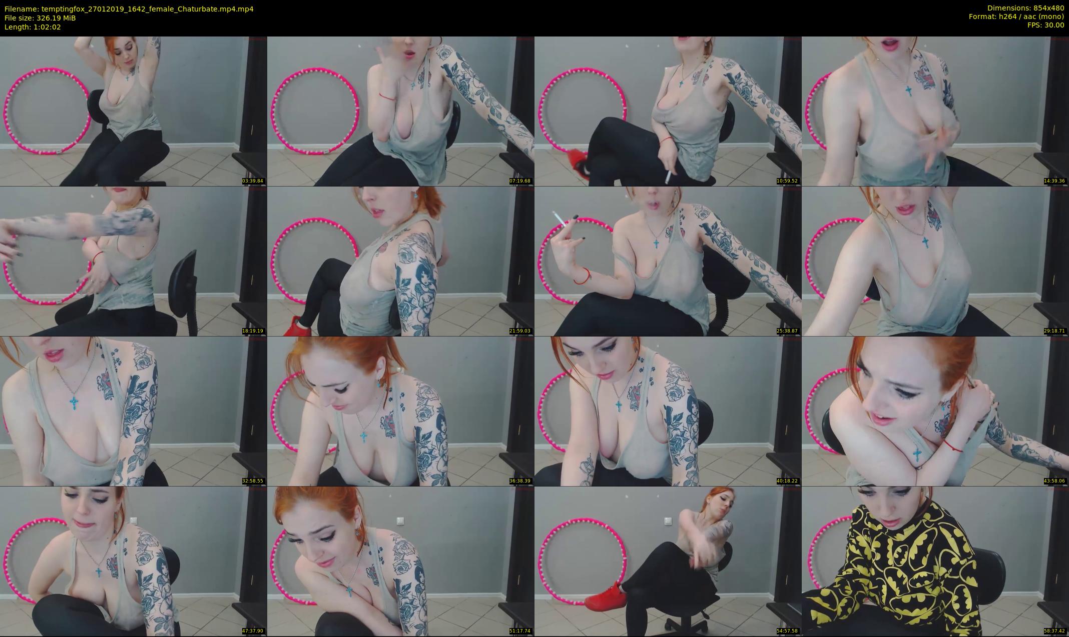 temptingfox — 63 minute Chaturbate female cam show recording, 480p, Jan 27, 2019