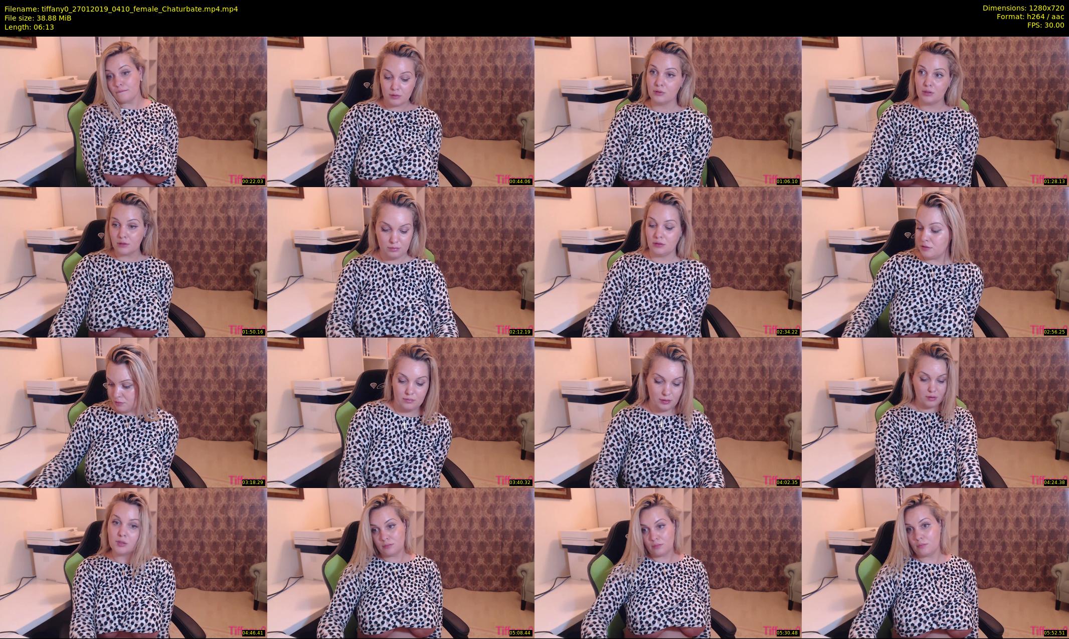 tiffany0 — 7 minute Chaturbate female cam show recording, 720p, Jan 27, 2019