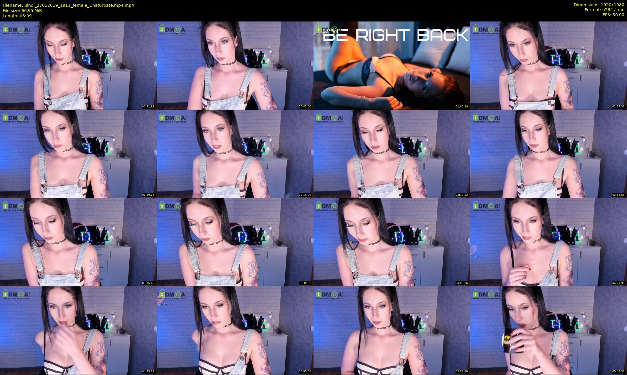 uindi — 7 minute Chaturbate female cam show recording, 1080p, Jan 27, 2019