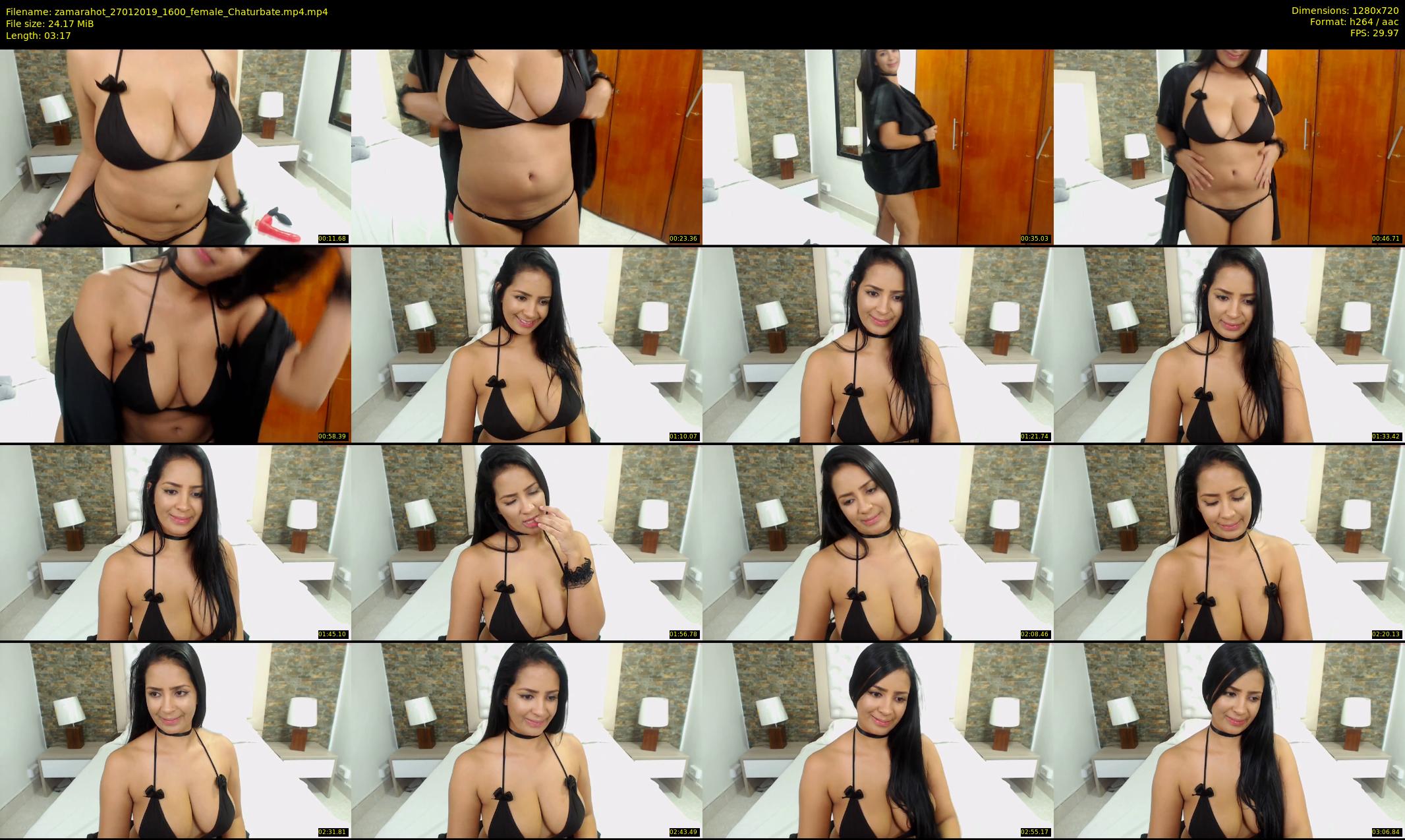 zamarahot — 4 minute Chaturbate female cam show recording, 720p, Jan 27, 2019