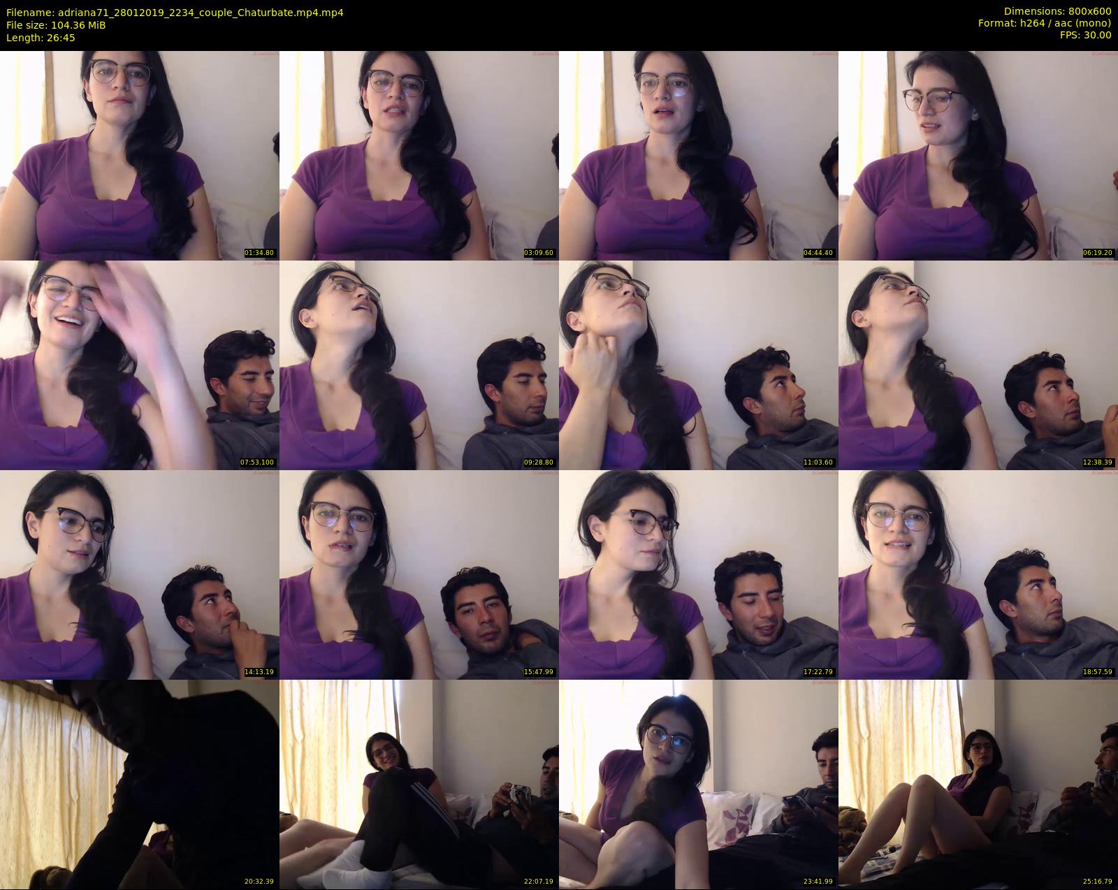 adriana71 — 27 minute Chaturbate couple cam show recording, 480p, Jan 28, 2019
