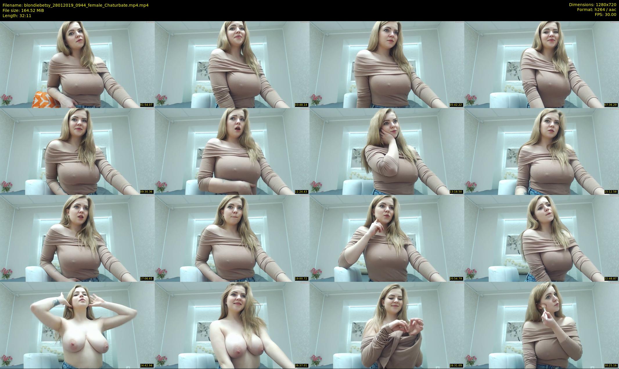 blondiebetsy — 33 minute Chaturbate female cam show recording, 720p, Jan 28, 2019