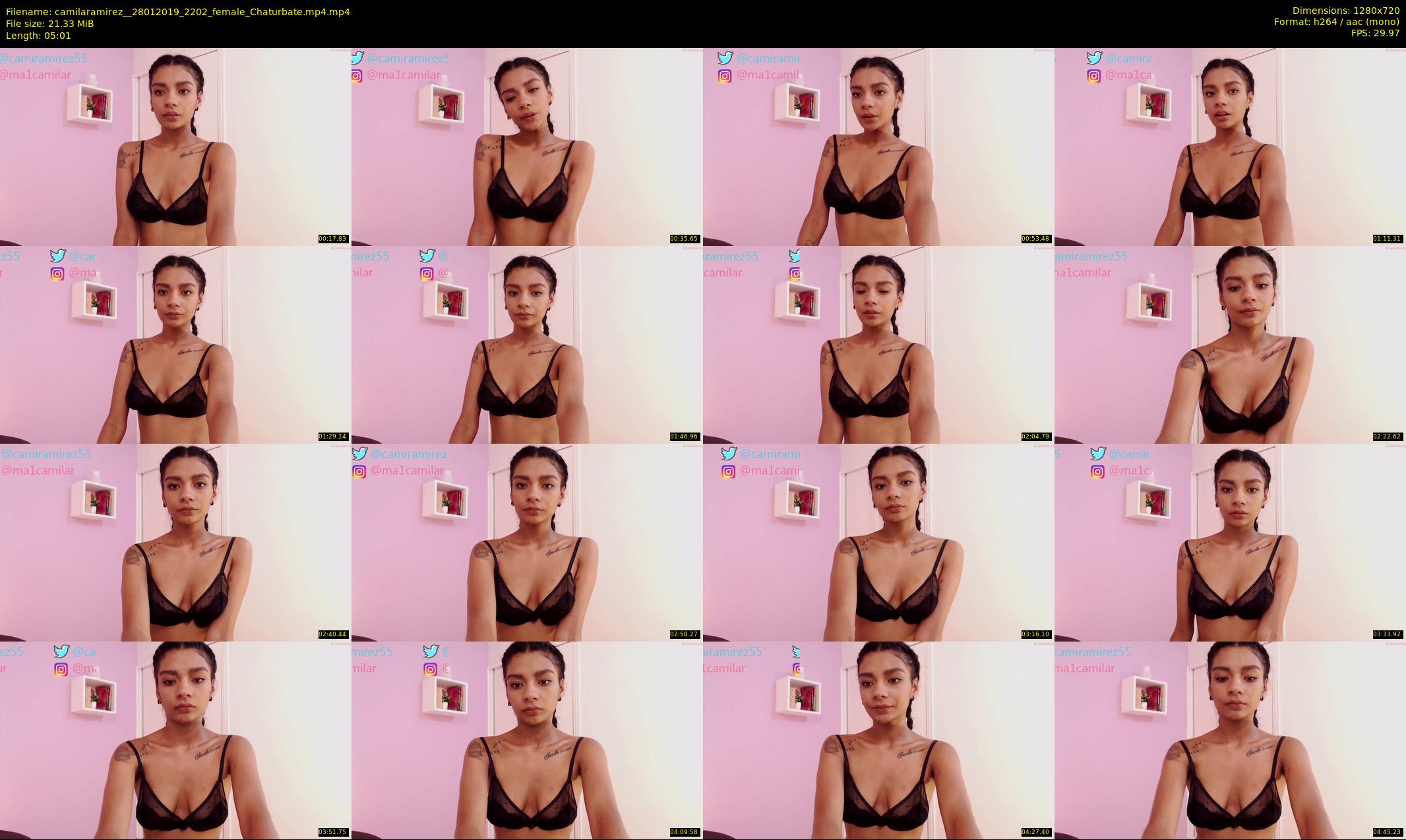 camilaramirez_ — 6 minute Chaturbate female cam show recording, 720p, Jan 28, 2019