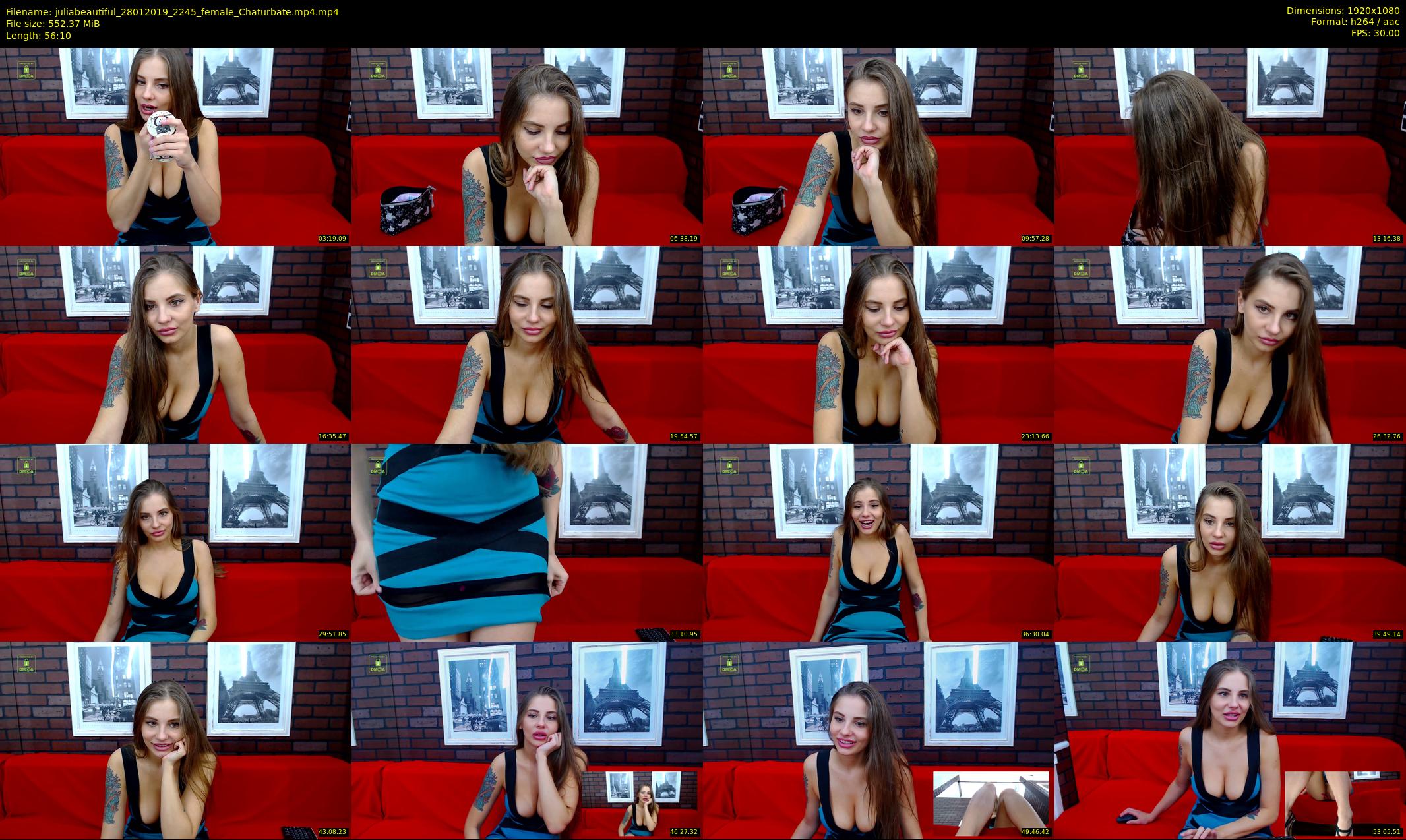 juliabeautiful — 57 minute Chaturbate female cam show recording, 1080p, Jan 28, 2019