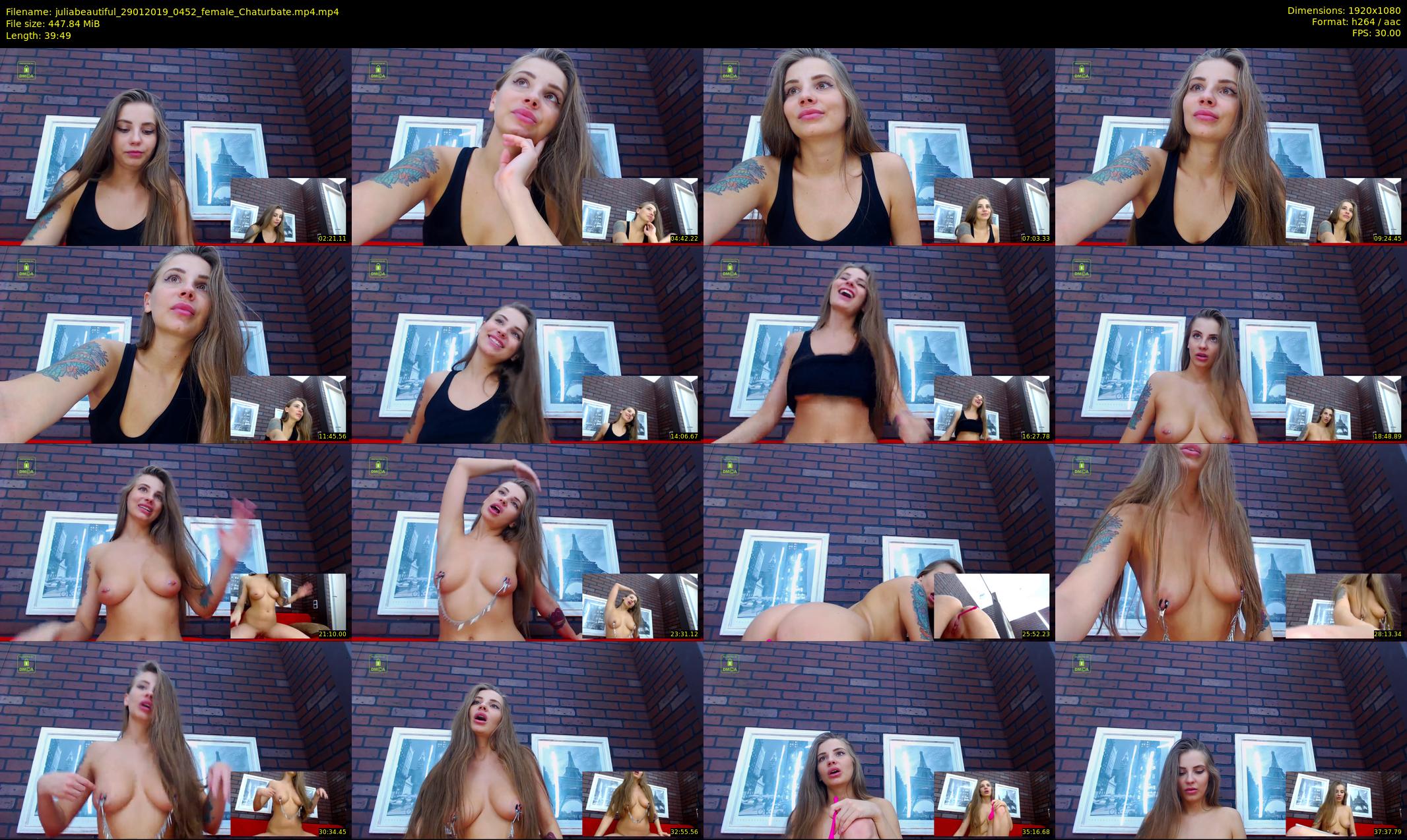 juliabeautiful — 40 minute Chaturbate female cam show recording, 1080p, Jan 29, 2019