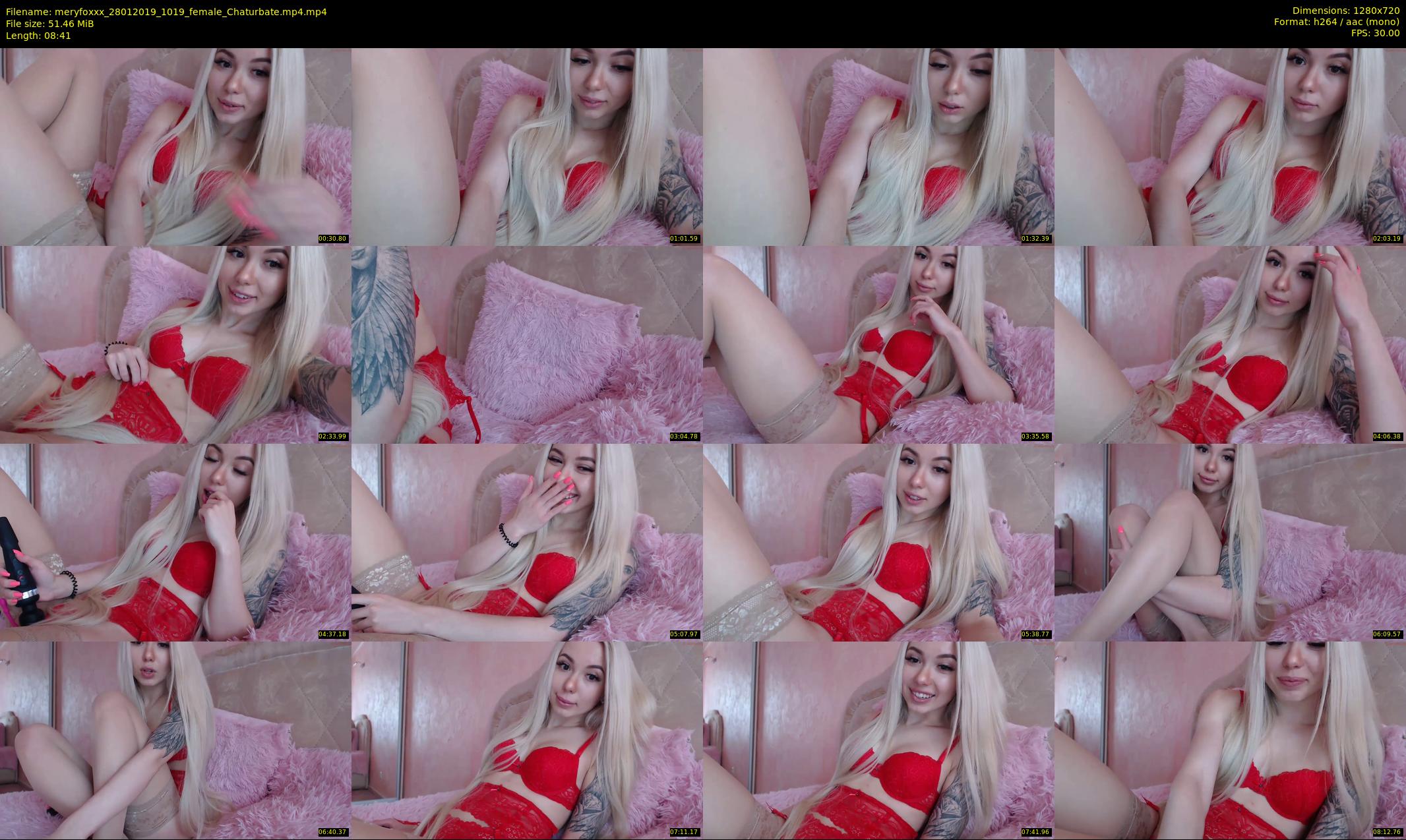 meryfoxxx — 9 minute Chaturbate female cam show recording, 720p, Jan 28, 2019