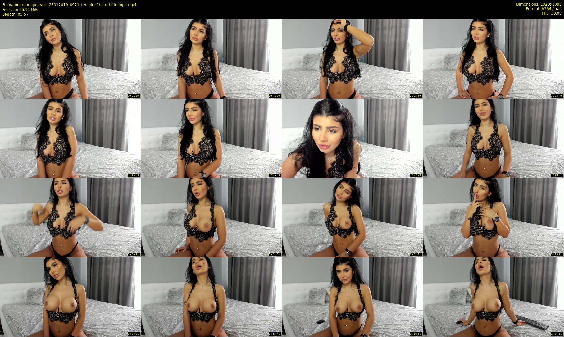 moniqueeass — 6 minute Chaturbate female cam show recording, 1080p, Jan 28, 2019