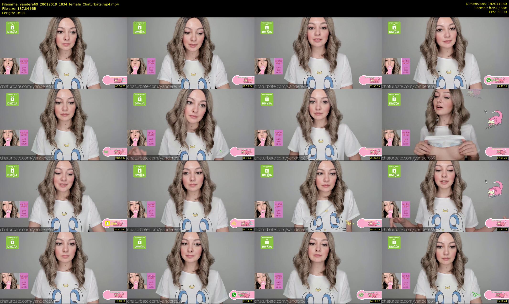 yandere69 — 17 minute Chaturbate female cam show recording, 1080p, Jan 28, 2019