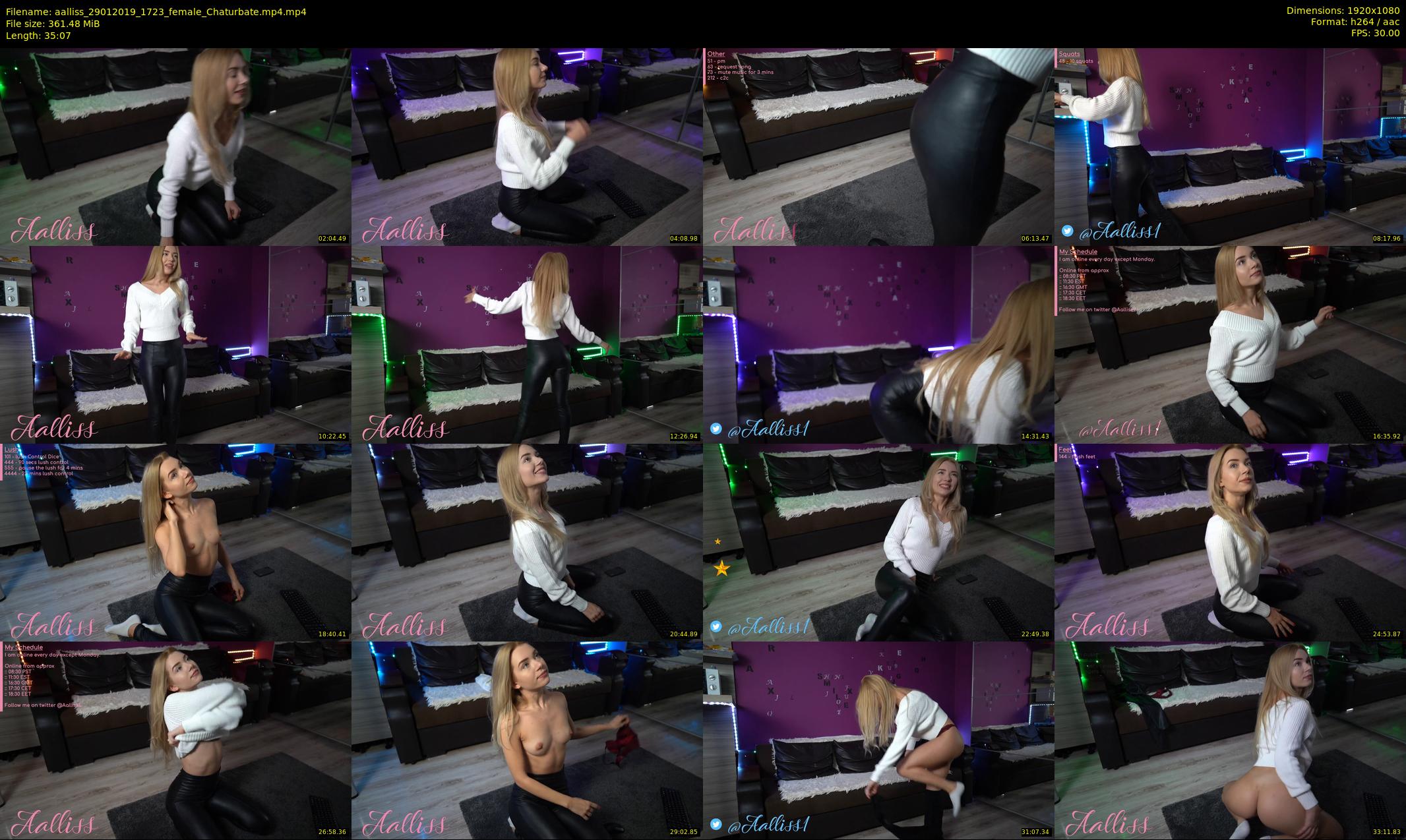 aalliss — 36 minute Chaturbate female cam show recording, 1080p, Jan 29, 2019