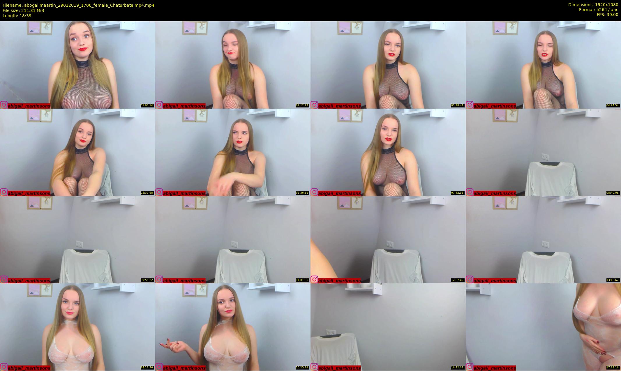 abogailmaartin — 19 minute Chaturbate female cam show recording, 1080p, Jan 29, 2019