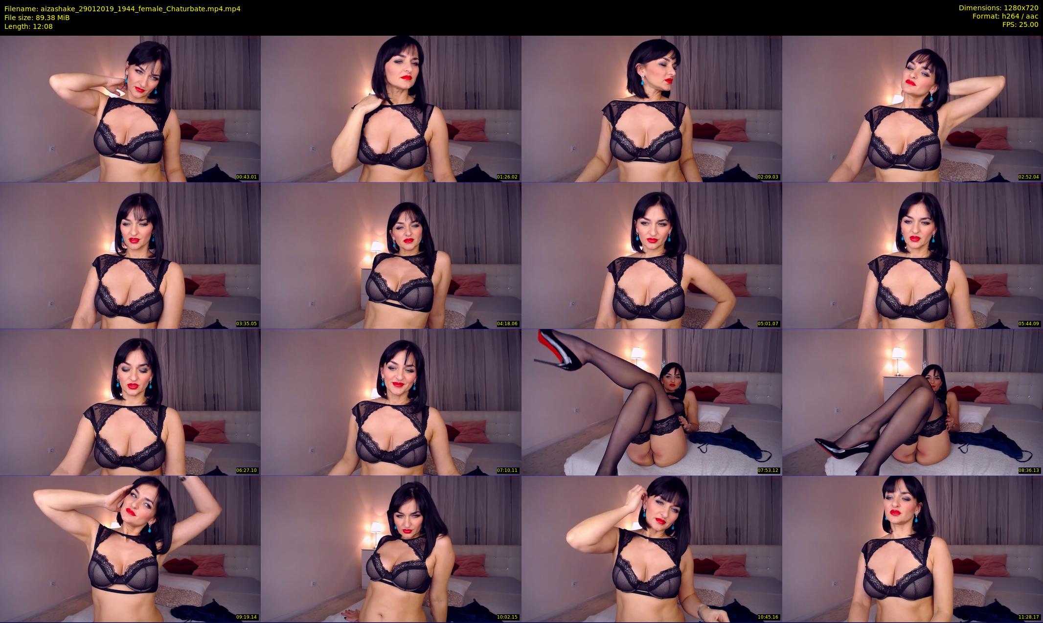 aizashake — 13 minute Chaturbate female cam show recording, 720p, Jan 29, 2019