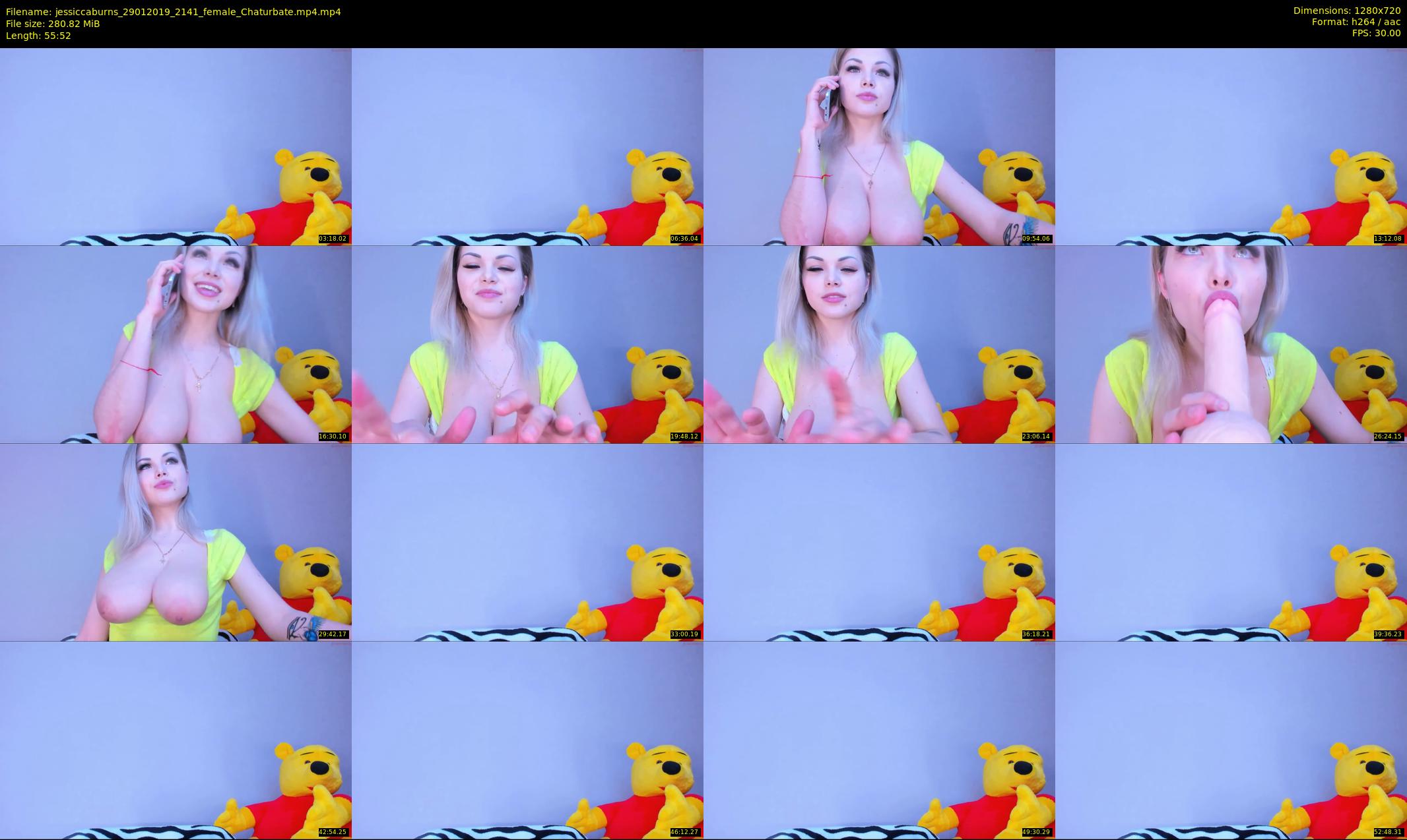 jessiccaburns — 56 minute Chaturbate female cam show recording, 720p, Jan 29, 2019