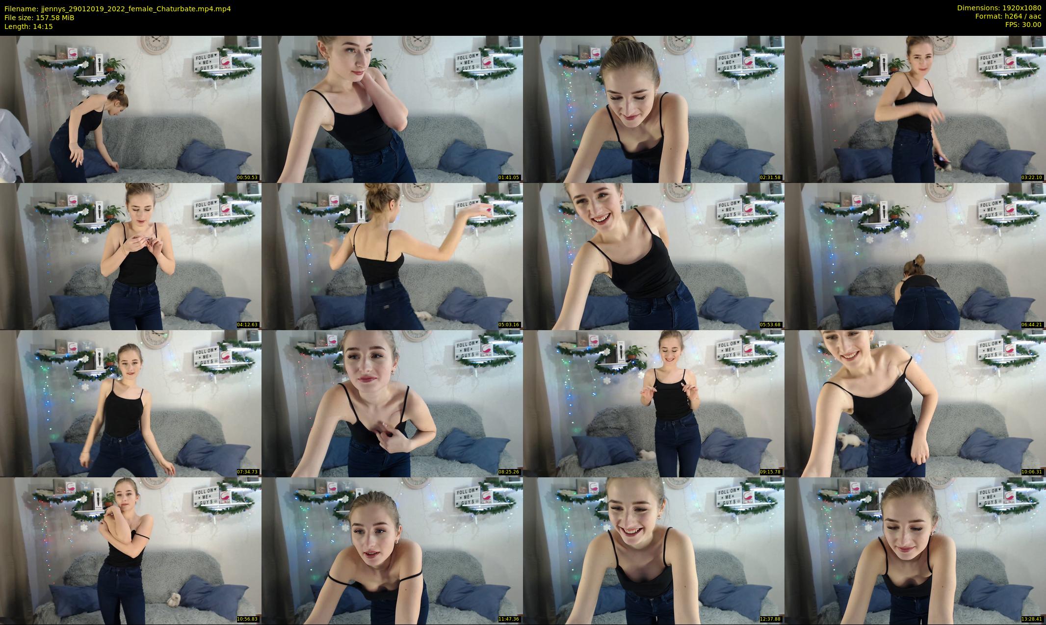 jjennys — 15 minute Chaturbate female cam show recording, 1080p, Jan 29, 2019