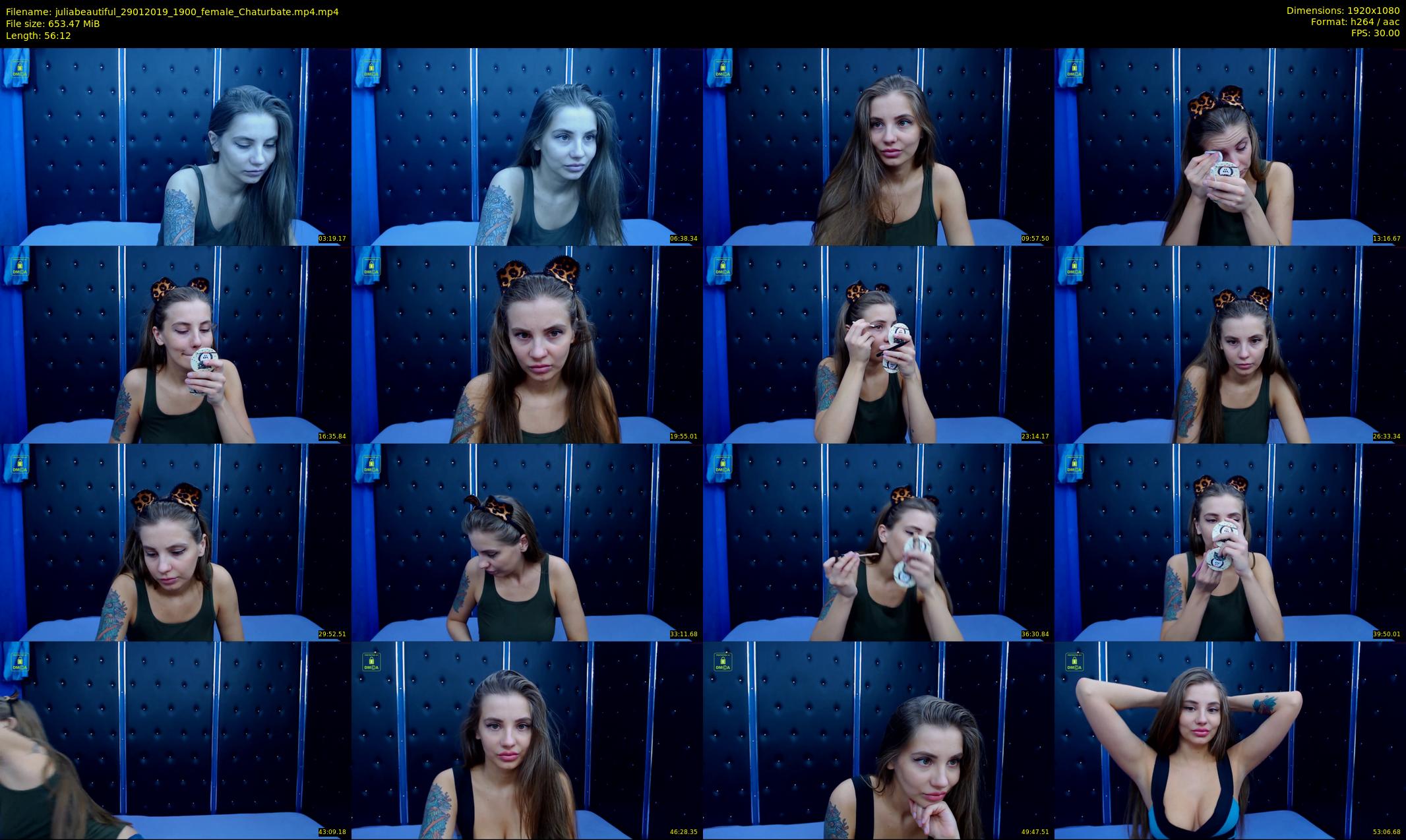 juliabeautiful — 57 minute Chaturbate female cam show recording, 1080p, Jan 29, 2019
