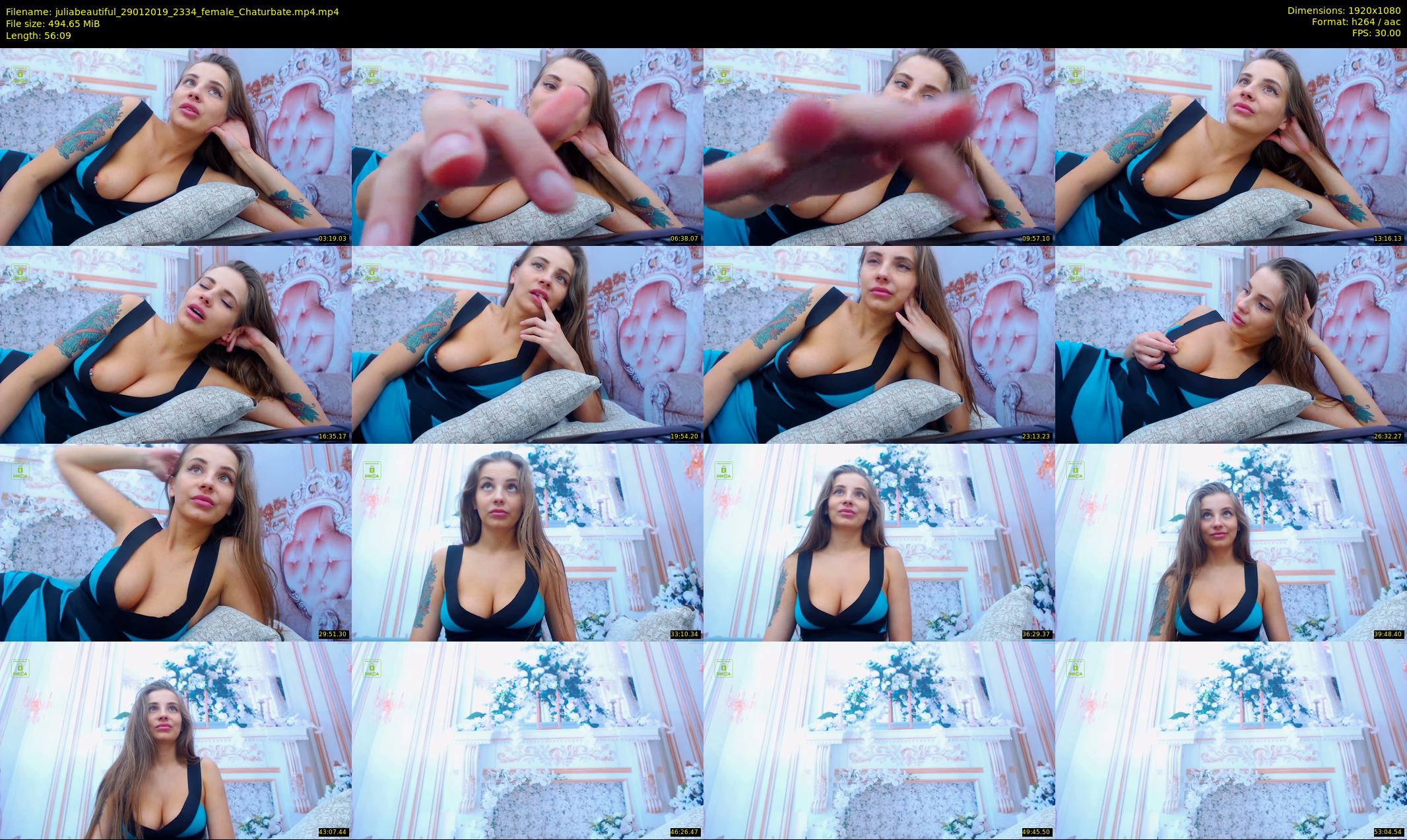 juliabeautiful — 57 minute Chaturbate female cam show recording, 1080p, Jan 29, 2019