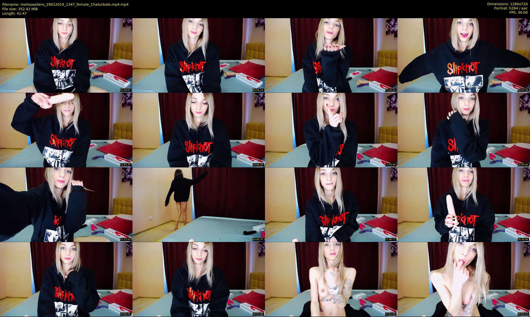 melissaallens — 42 minute Chaturbate female cam show recording, 720p, Jan 29, 2019