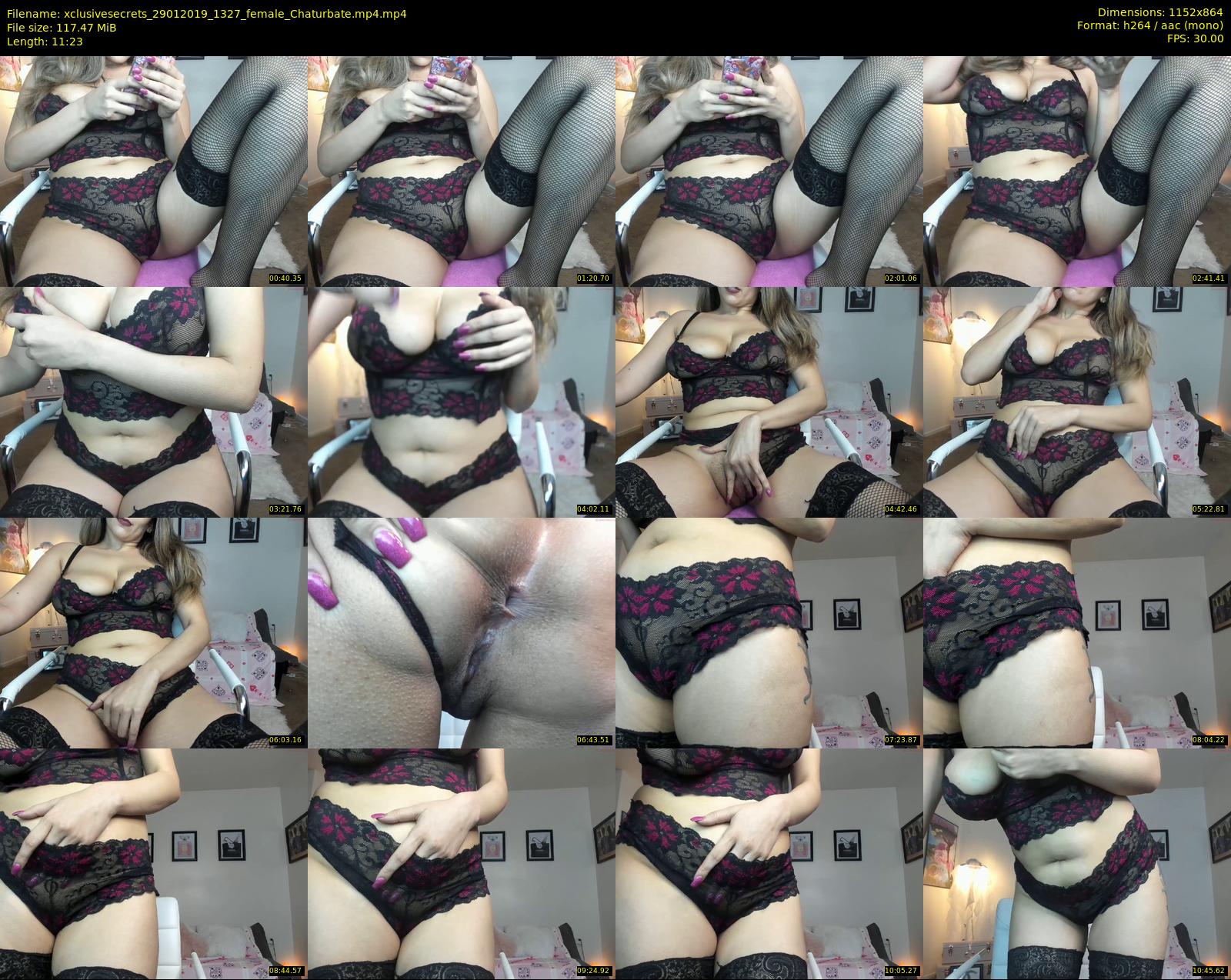 xclusivesecrets — 12 minute Chaturbate female cam show recording, 720p, Jan 29, 2019