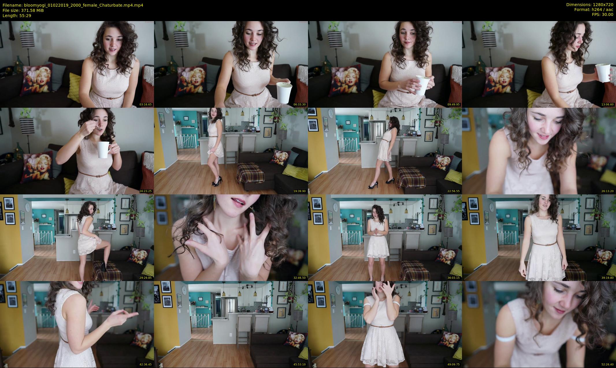 bloomyogi — 56 minute Chaturbate female cam show recording, 720p, Feb 1, 2019