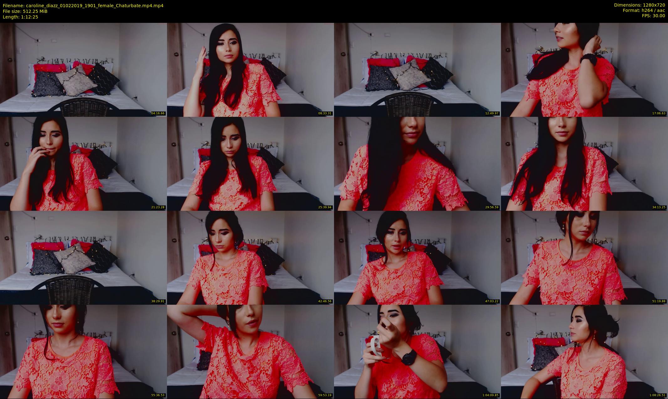 caroline_diazz — 73 minute Chaturbate female cam show recording, 720p, Feb 1, 2019