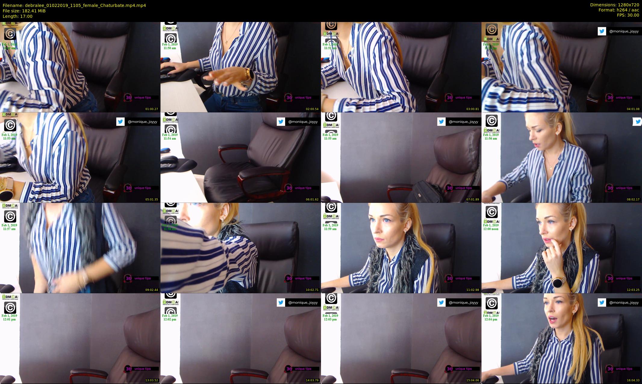 debralee — 17 minute Chaturbate female cam show recording, 720p, Feb 1, 2019