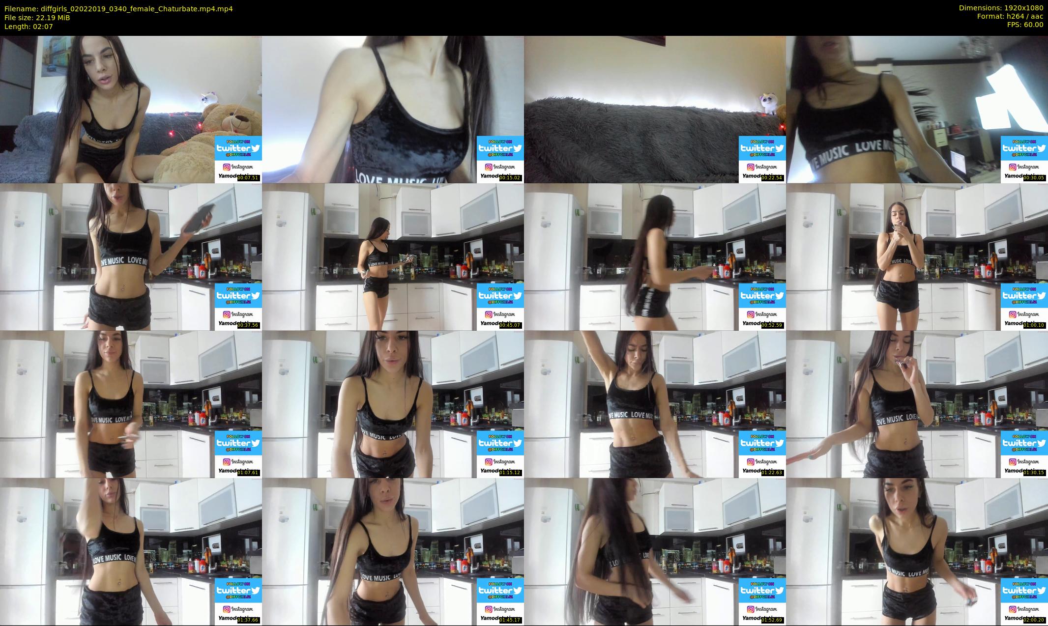 diffgirls — 3 minute Chaturbate female cam show recording, 1080p, Feb 2, 2019