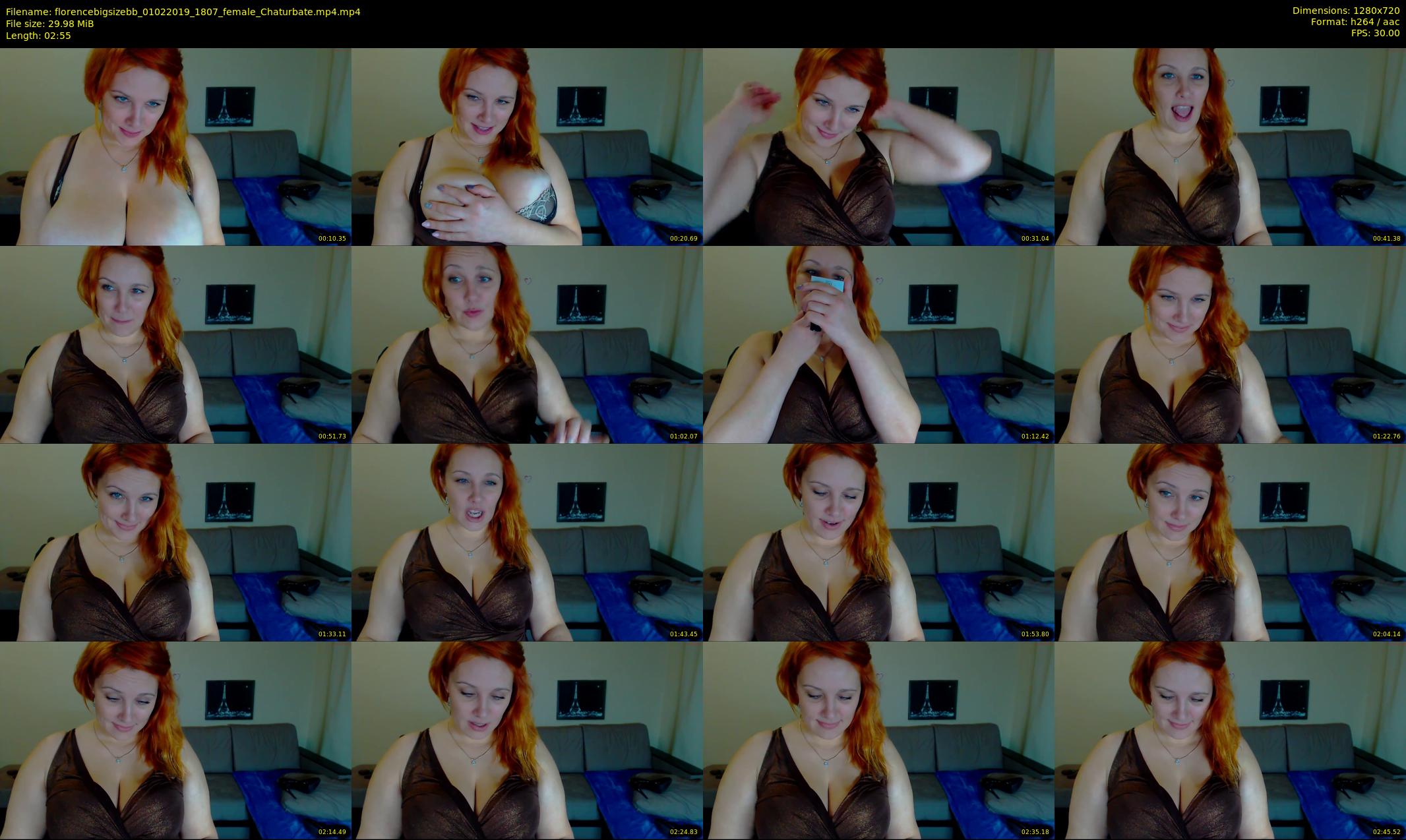 florencebigsizebb — 3 minute Chaturbate female cam show recording, 720p, Feb 1, 2019