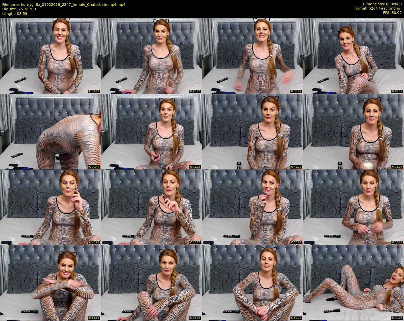 hornygirllx — 9 minute Chaturbate female cam show recording, 480p, Feb 1, 2019