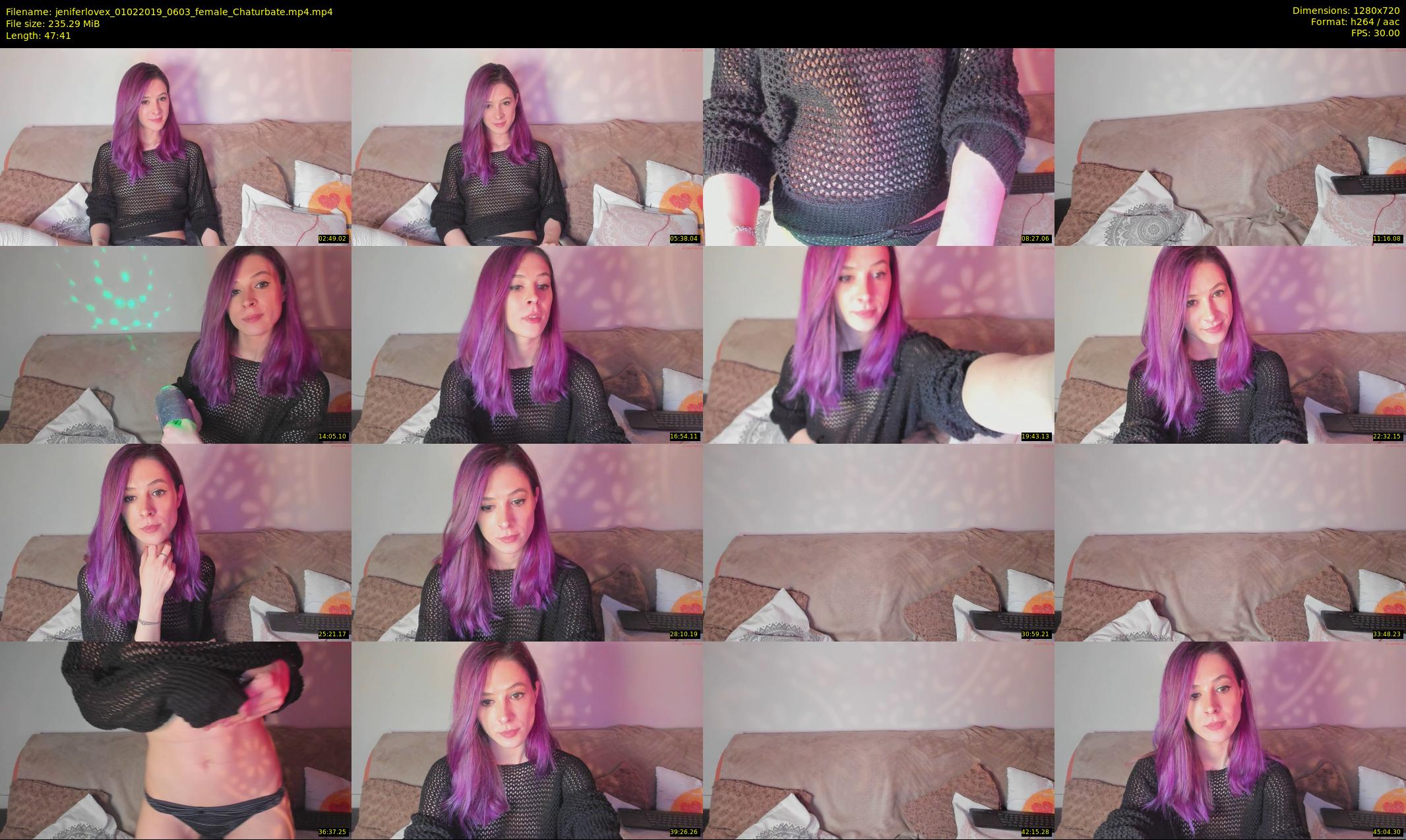 jeniferlovex — 48 minute Chaturbate female cam show recording, 720p, Feb 1, 2019