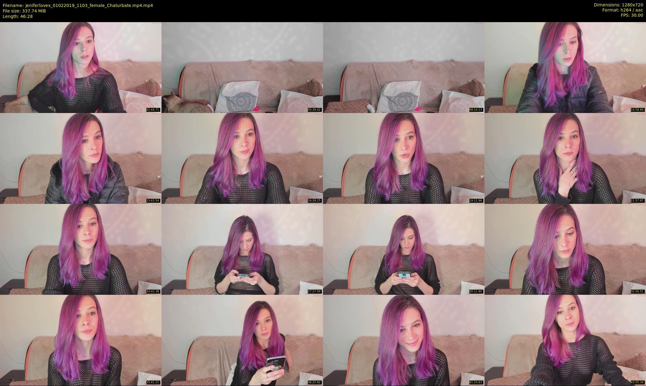 jeniferlovex — 47 minute Chaturbate female cam show recording, 720p, Feb 1, 2019