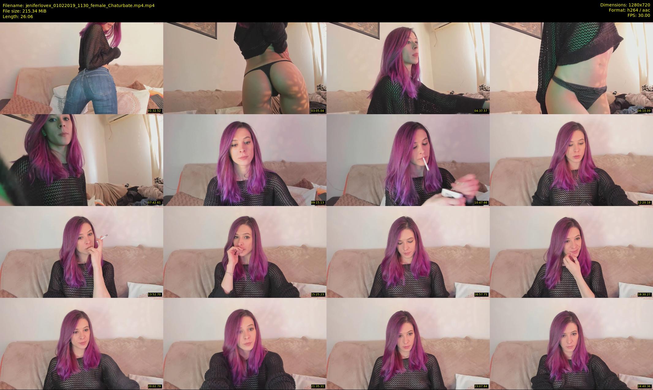 jeniferlovex — 27 minute Chaturbate female cam show recording, 720p, Feb 1, 2019