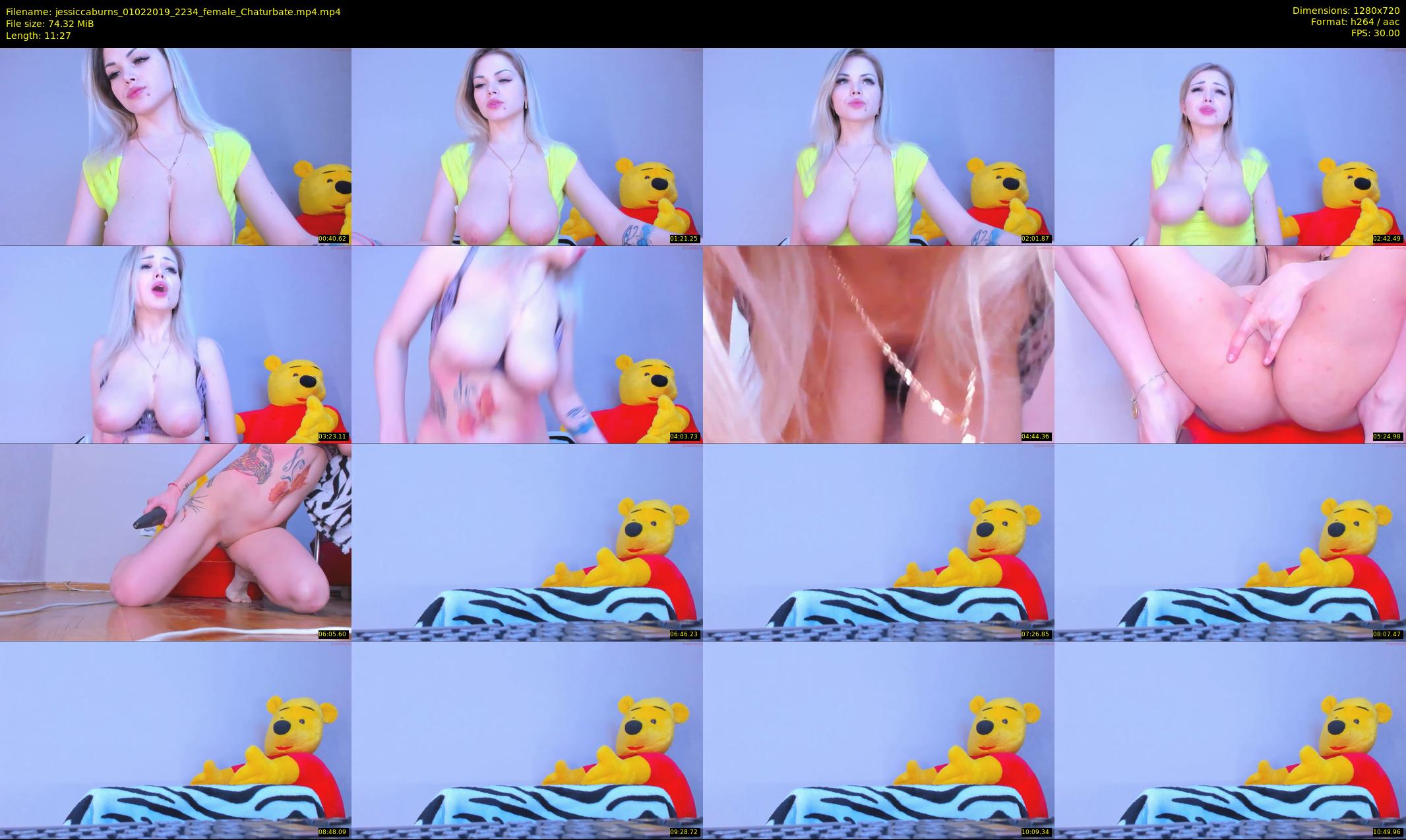 jessiccaburns — 12 minute Chaturbate female cam show recording, 720p, Feb 1, 2019